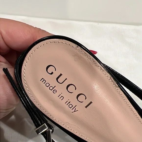 Gucci Gucci Seraphine 75mm Leather Slingback Heels Size US 6 / IT 36 - 6 Thumbnail