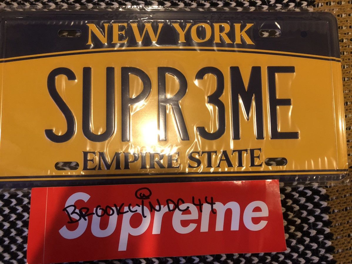 Supreme License Plate | Grailed