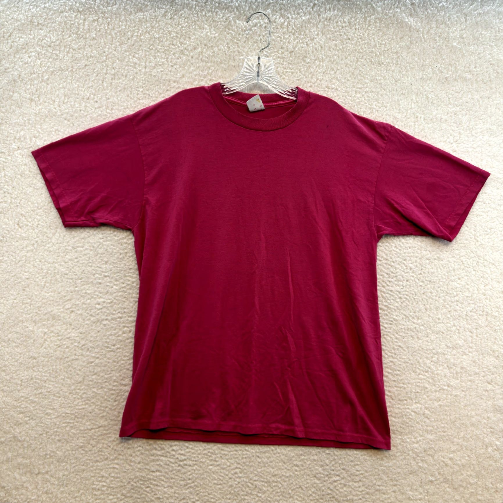 Jerzees VINTAGE Jerzees 50/50 Blank T-Shirt XL Magenta Pink Short Sleeve Crew Neck Unisex 1990s Size US XL / EU 56 / 4 - 2 Thumbnail