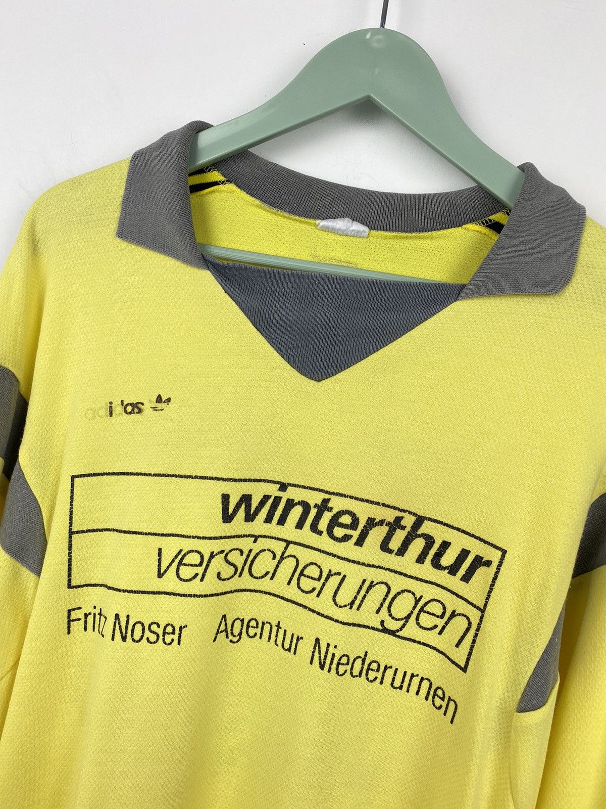 Adidas Vintage Adidas Winterthur #10 1980s Soccer Jersey Ventex Size US L / EU 52-54 / 3 - 3 Thumbnail