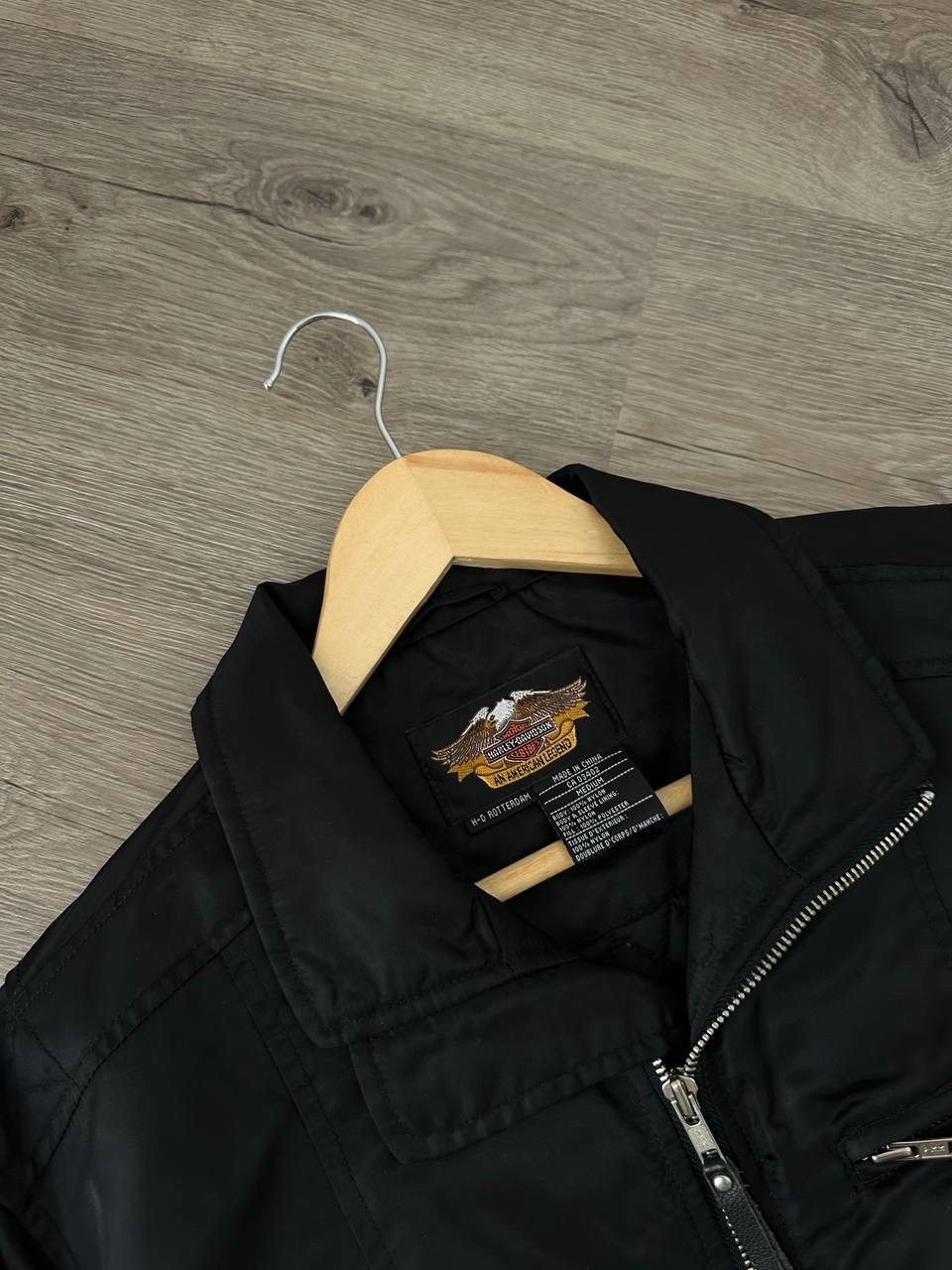 Harley Davidson × Vintage Vintage Harley Davidson Black Moto Big Logo Jacket Size US M / EU 48-50 / 2 - 10 Thumbnail