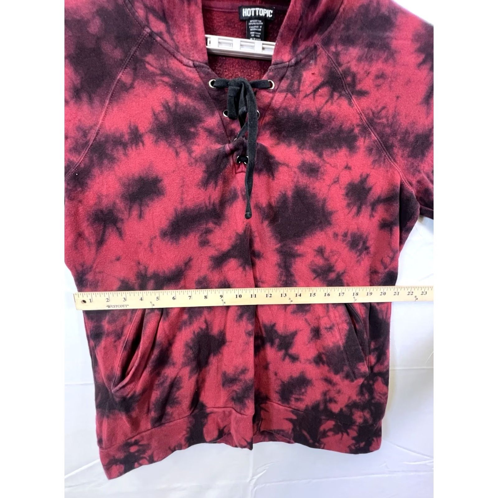 Hot Topic Hot Topic Hoodie Tie Dye Red Black Midnight Hour Women's 2XL Pullover Hooded Sweater Size XXL / US 16-18 / IT 52-54 - 2 Thumbnail