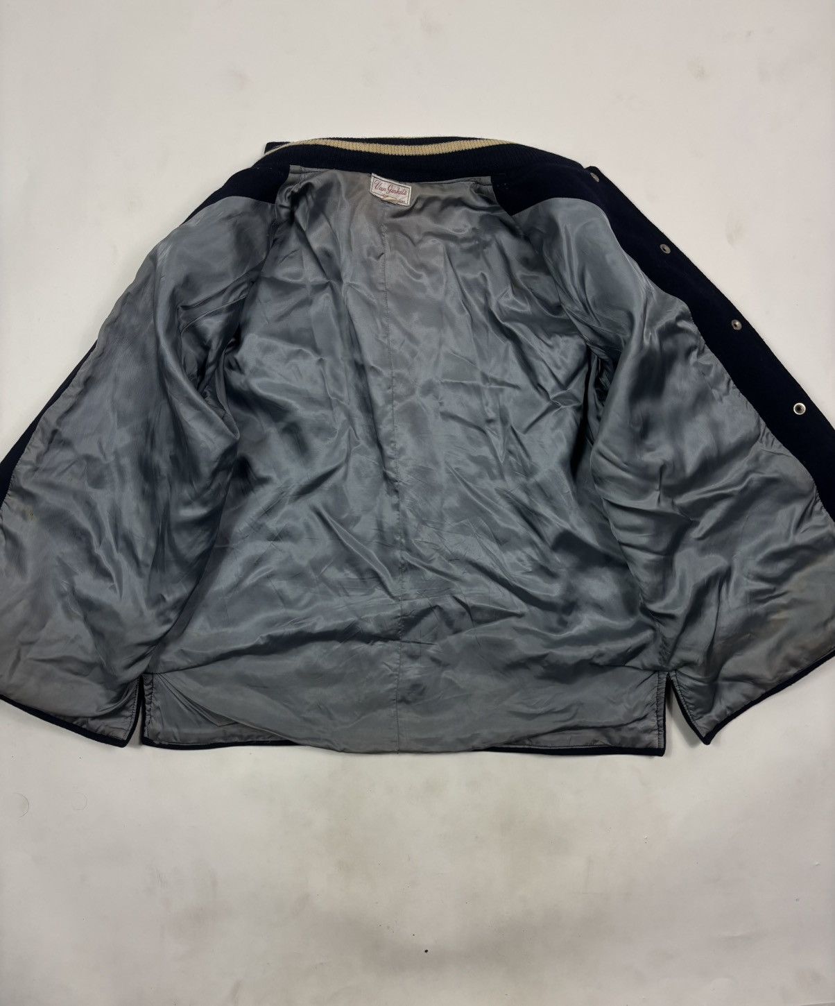 Unsound Rags × Vintage 1975 Van Ginkels “Rita Roosevelt” Varsity Letterman Jacket Size US L / EU 52-54 / 3 - 10 Thumbnail