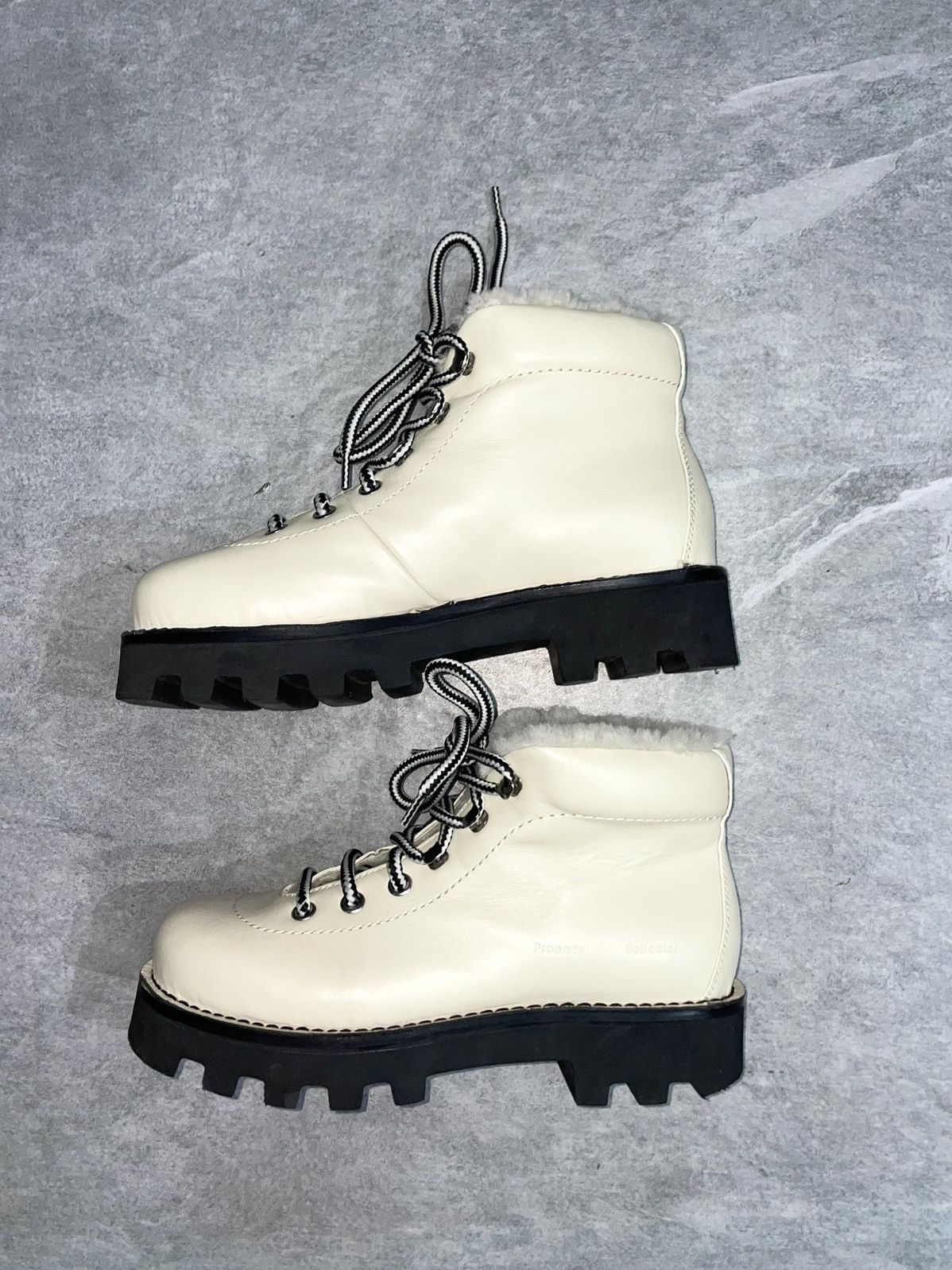 Proenza Schouler Proenza Schouler Beige Shearling Hiking boots Size US 10 / IT 40 - 5 Thumbnail