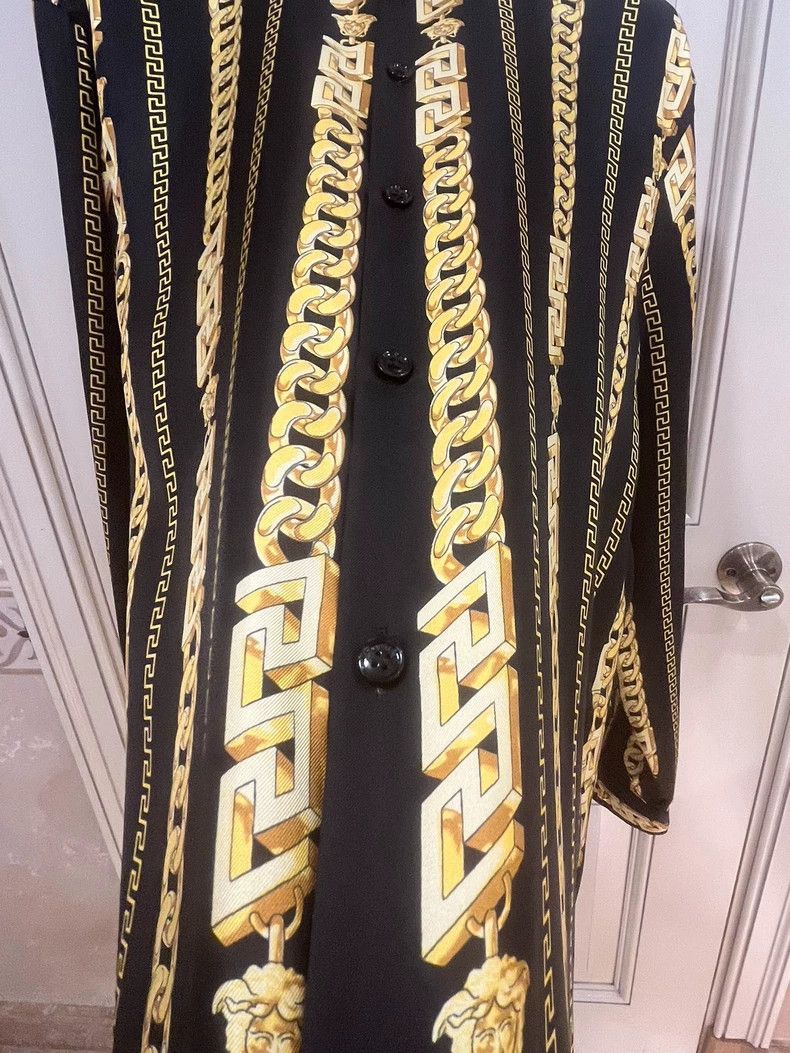 Versace Versace Classic black gold zip chain print mulberry silk s Size US M / EU 48-50 / 2 - 9 Thumbnail