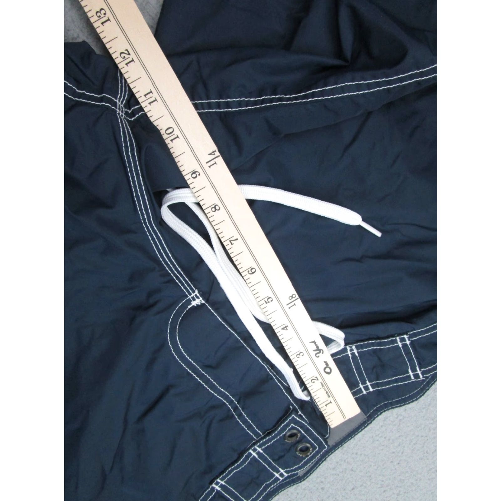 Old Navy VINTAGE Old Navy Shorts mens Large Blue Rainbow Striped Swim Trunks Lined Size US 33 - 5 Thumbnail
