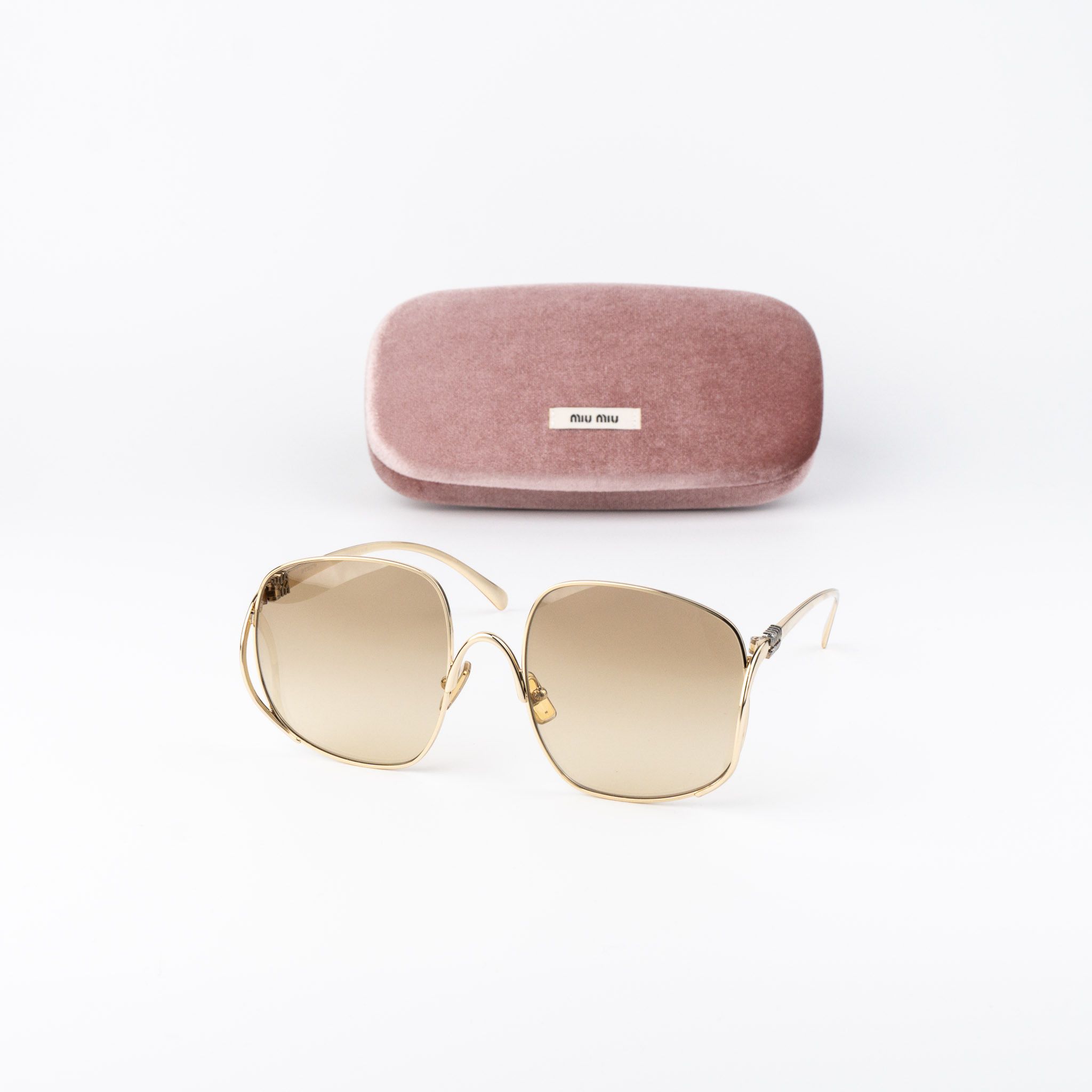 Miu Miu Miu Miu Women Sunglasses Square MUA57S 5AK20S NEW AUTHENTIC Size ONE SIZE - 1 Thumbnail