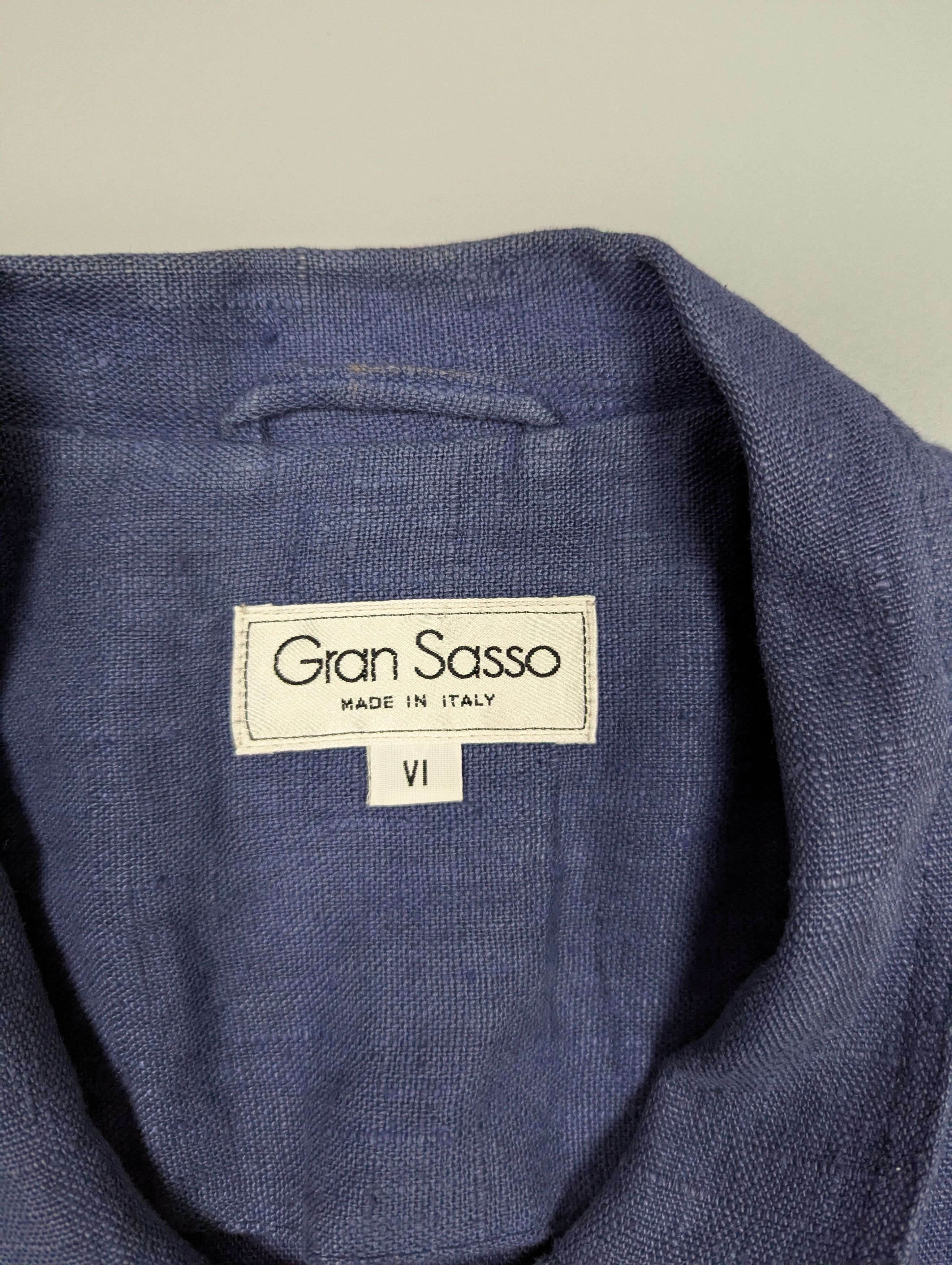 Gran Sasso Rare Gran Sasso 70s Vintage Linen Jacket Faded Blue Size US L / EU 52-54 / 3 - 7 Thumbnail