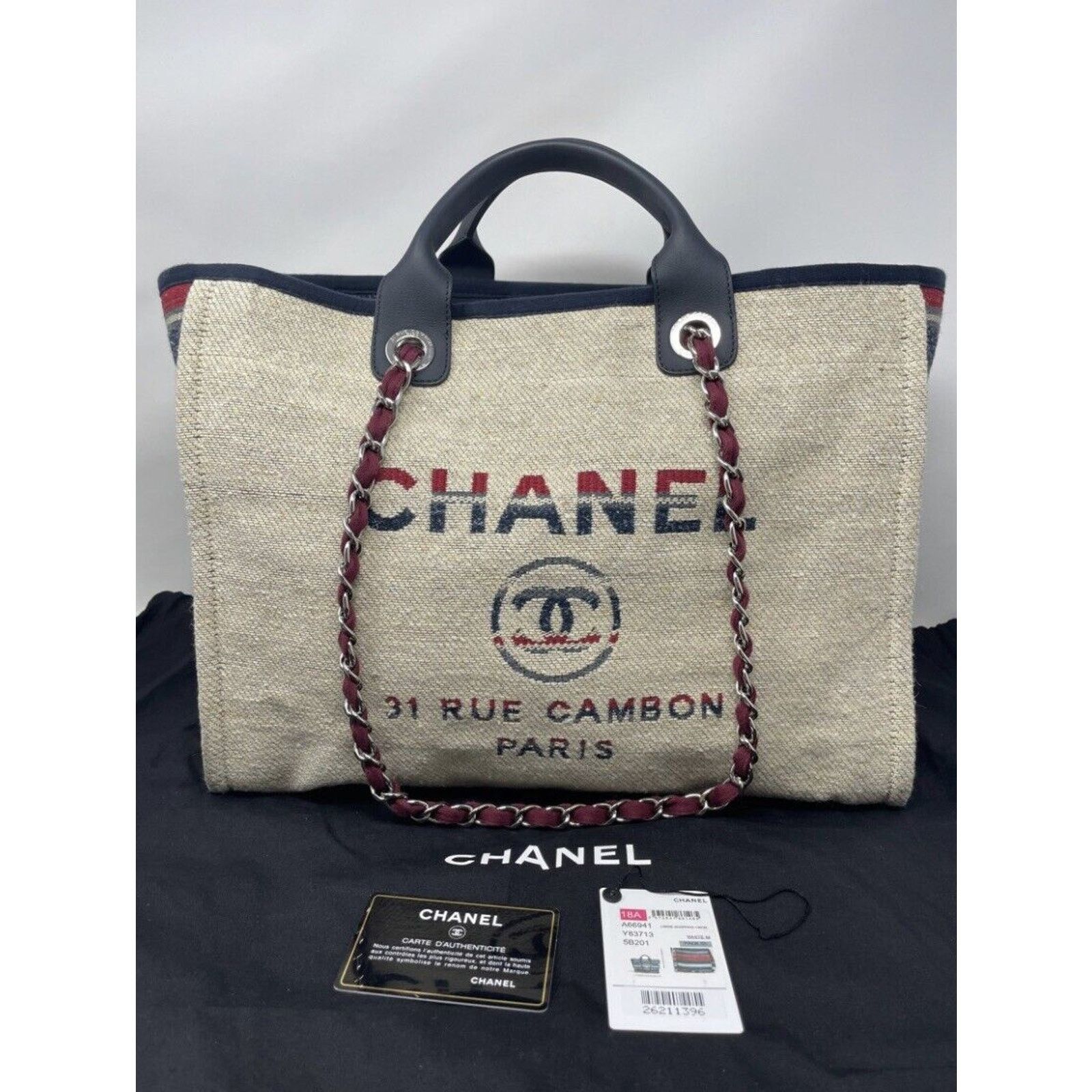 Chanel Authentic Chanel Deauville Tote Large Shopping Bag Size ONE SIZE - 3 Thumbnail
