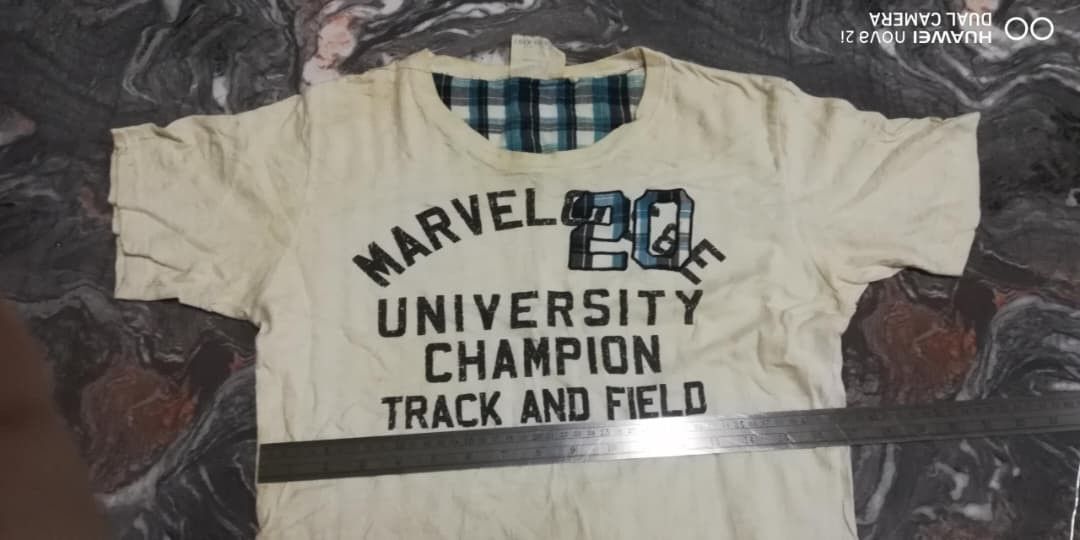 Vintage E29 Vintage Lock Heaven MARVEL UNIVERSITY CHAMPION TRACK Size US L / EU 52-54 / 3 - 8 Thumbnail