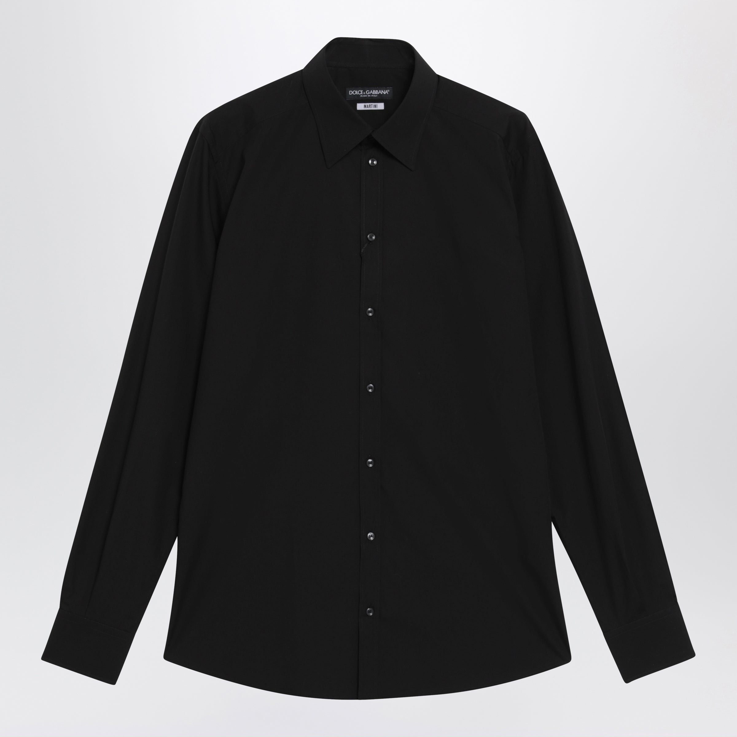 Dolce & Gabbana Dolce&Gabbana Black Cotton Shirt Size US M / EU 48-50 / 2 - 1 Thumbnail
