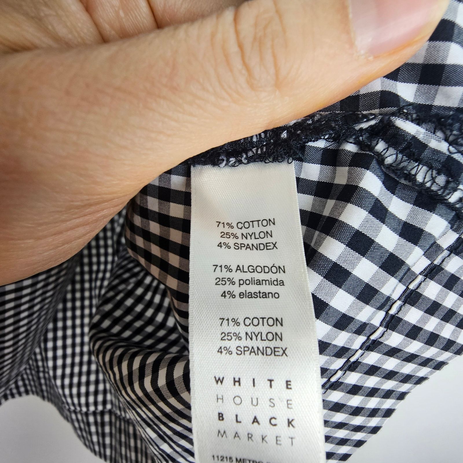 White House Black Market White House Black Market Emma Gingham Poplin Blouse Size 12 Size XL / US 12-14 / IT 48-50 - 7 Thumbnail