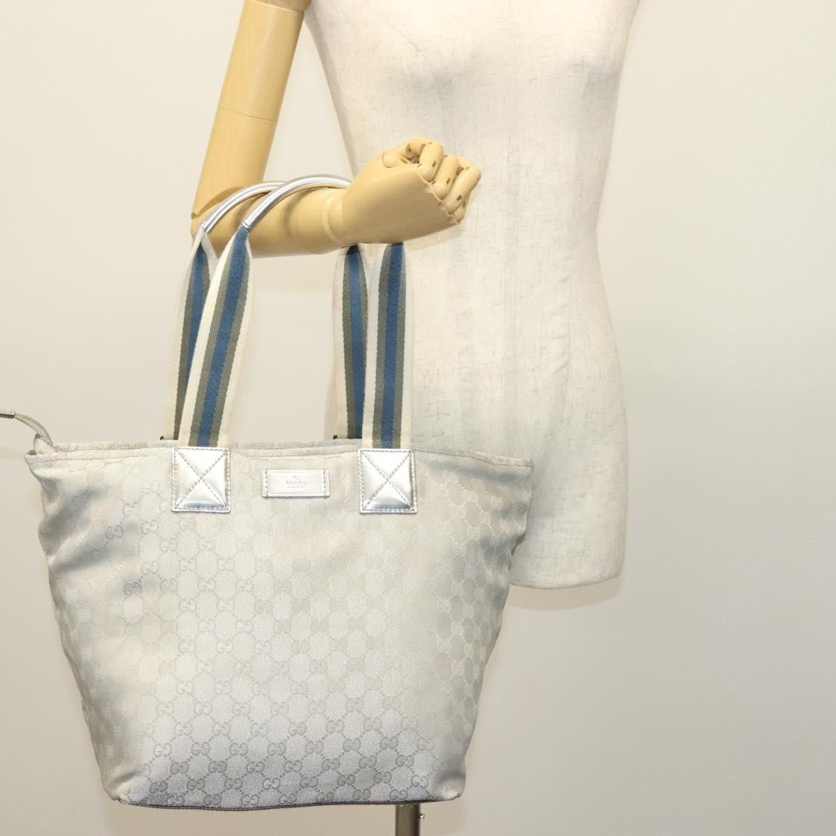 Gucci GUCCI GG Canvas Tote Bag Silver Size ONE SIZE - 22 Thumbnail