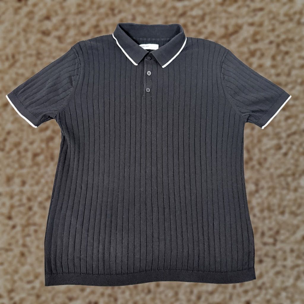 Vintage Sonoma Polo Shirt Short Sleeve Lightweight Ribbed Black Men's Medium Polo Shirt Black Size US M / EU 48-50 / 2 - 1 Thumbnail