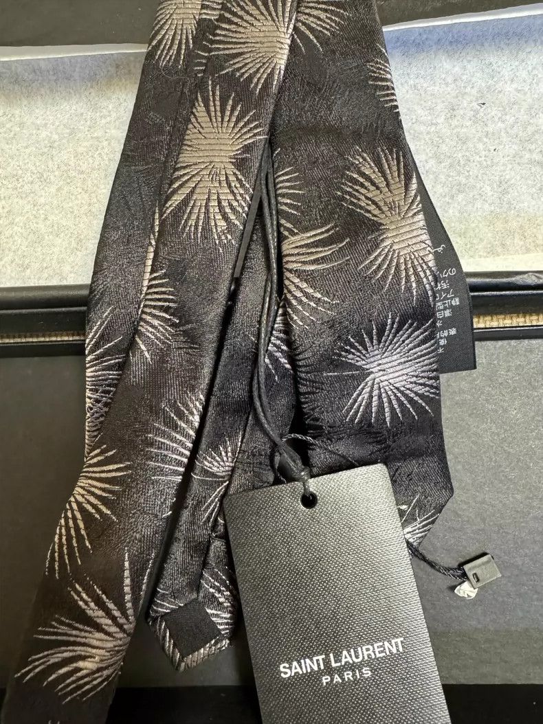 Saint Laurent Paris Saint Laurent Hedi Slimane leather tie | Grailed