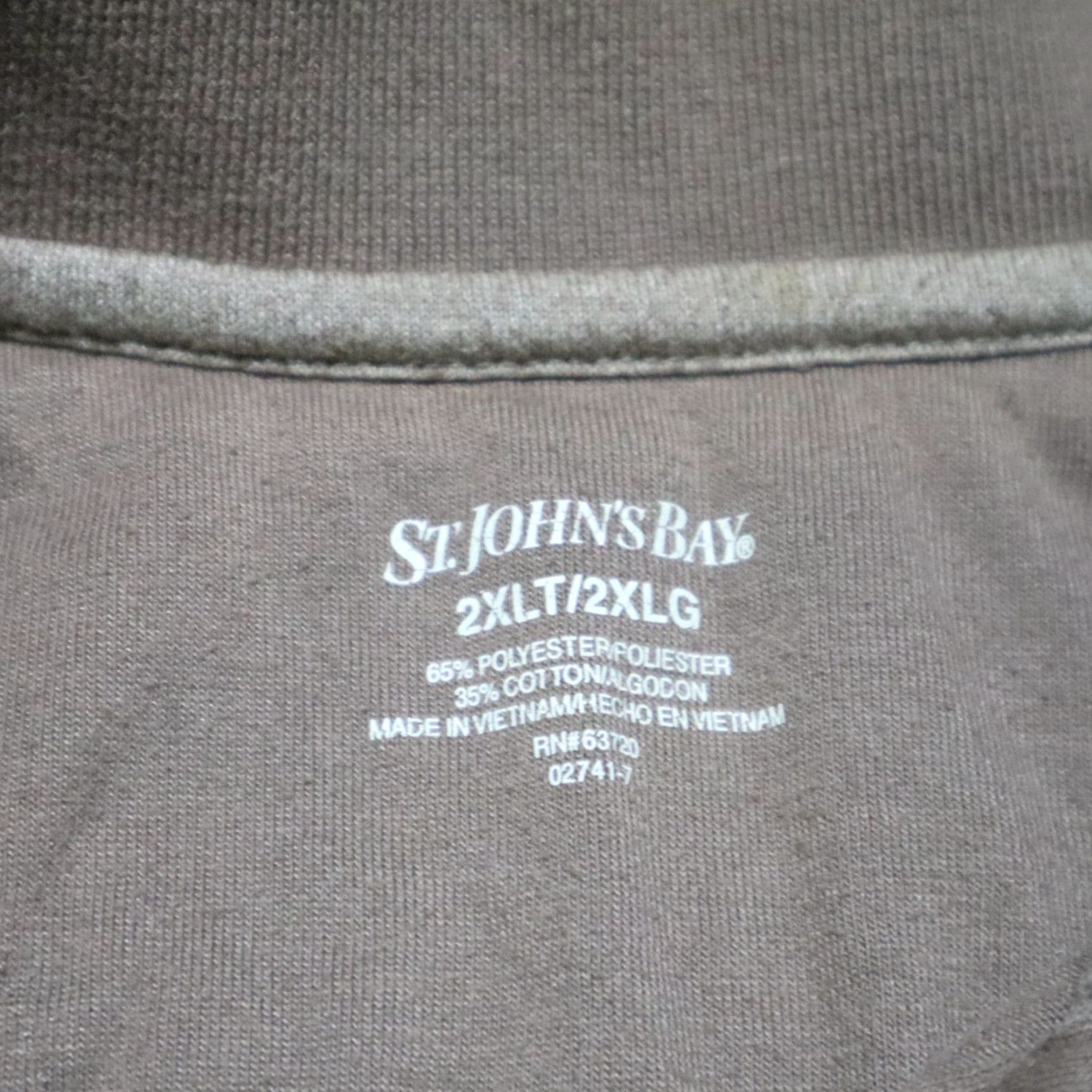 Vintage VINTAGE St. John's Bay Men's Polo Shirt Short Sleeve Adult 2XL Brown 90s Golf Size US XXL / EU 58 / 5 - 3 Thumbnail