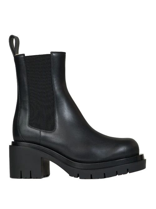 Bottega Veneta o1n1vont1224 Lug Chelsea Ankle Boots in Black Size US 11 / IT 41 - 1 Thumbnail