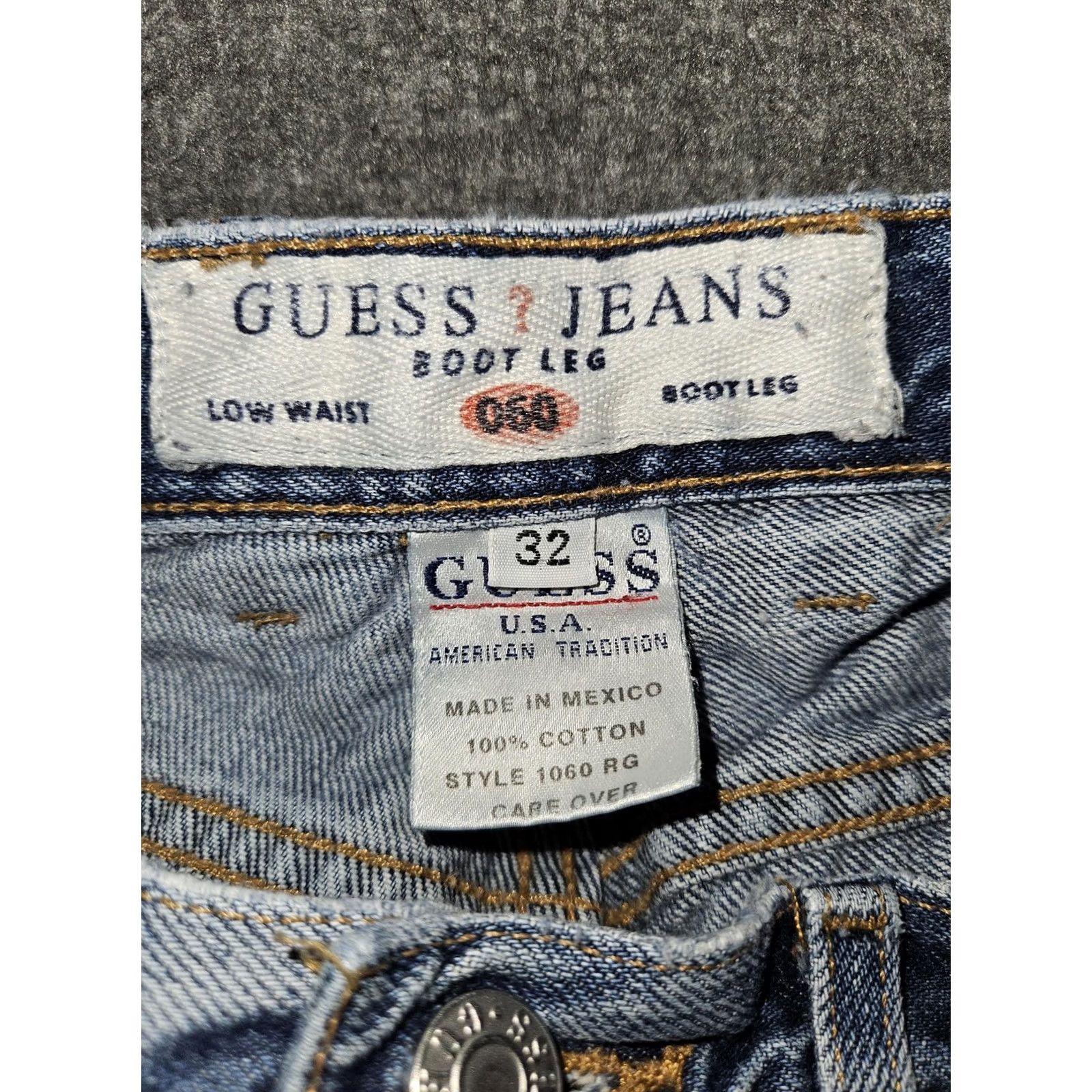 Guess VINTAGE Guess Jeans Womens Boot Leg 5-Pocket Denim Blue Medium Wash 32 Regular Bootcut 29in Inseam Womens Men’s? No. Size 24" / US 00 / IT 34 - 2 Thumbnail