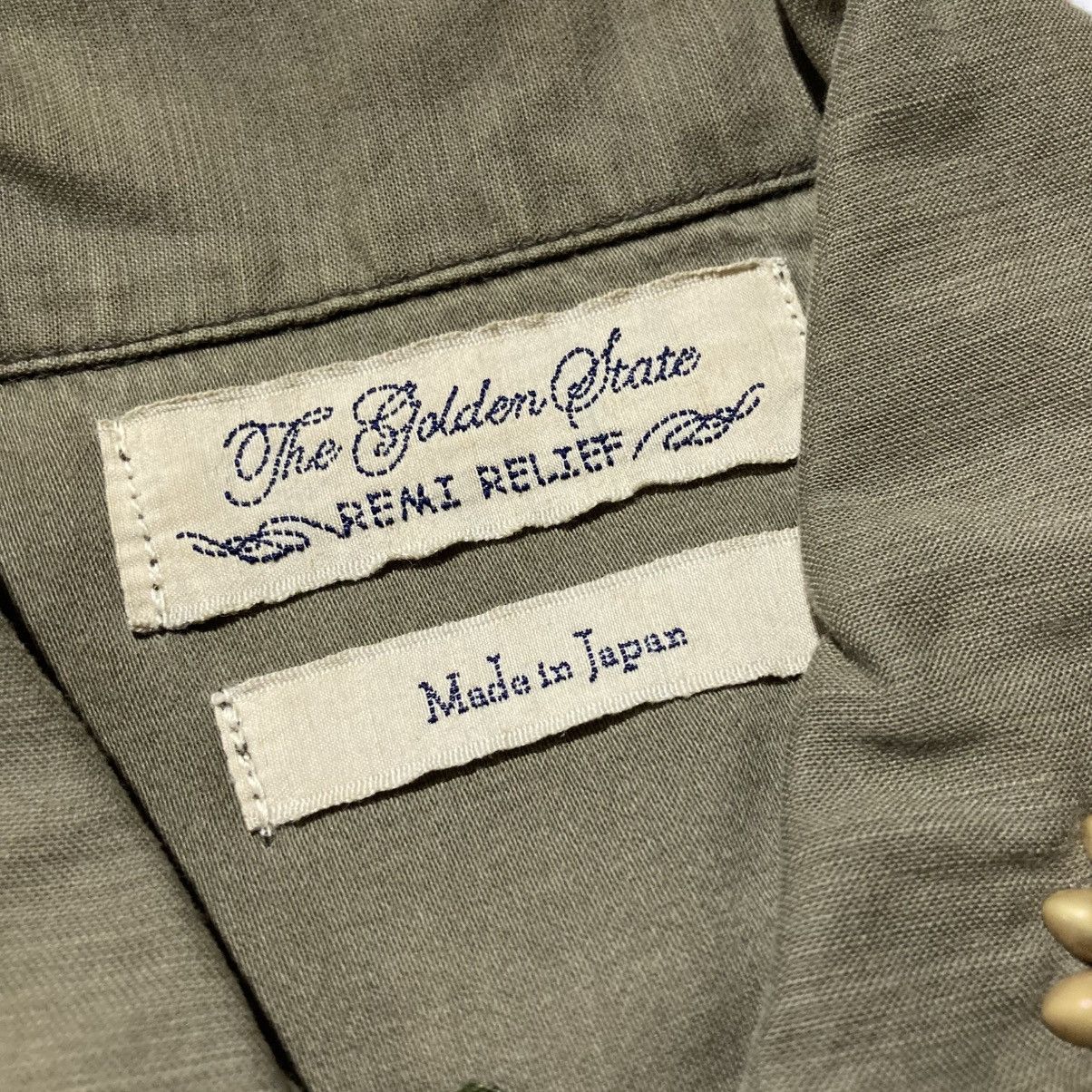Japanese Brand 🇯🇵 Remi Relief Japan Workshirt Double Pocket Military Green Size US XS / EU 42 / 0 - 17 Thumbnail