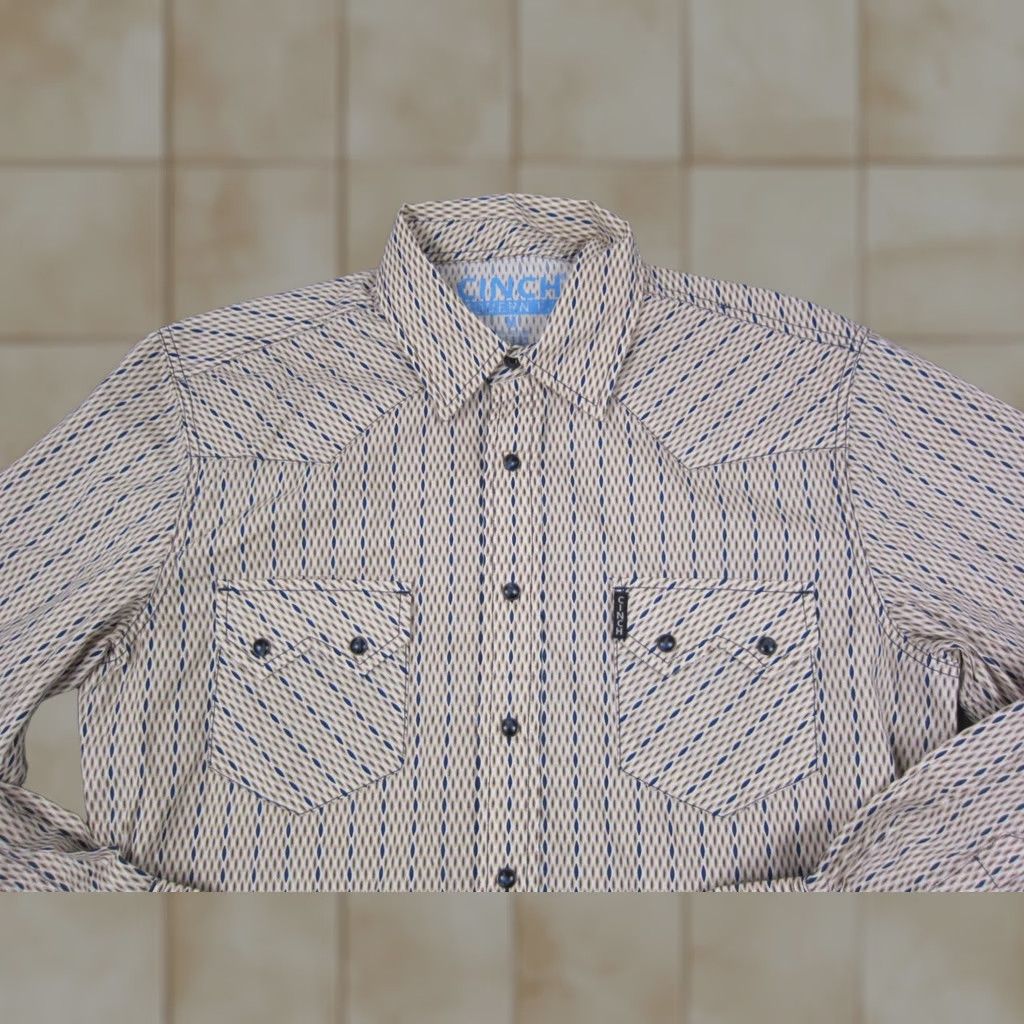 Vintage Cinch Shirt Mens M Beige Modern Fit Cowboy Western Button Up Shirt Size US M / EU 48-50 / 2 - 1 Thumbnail