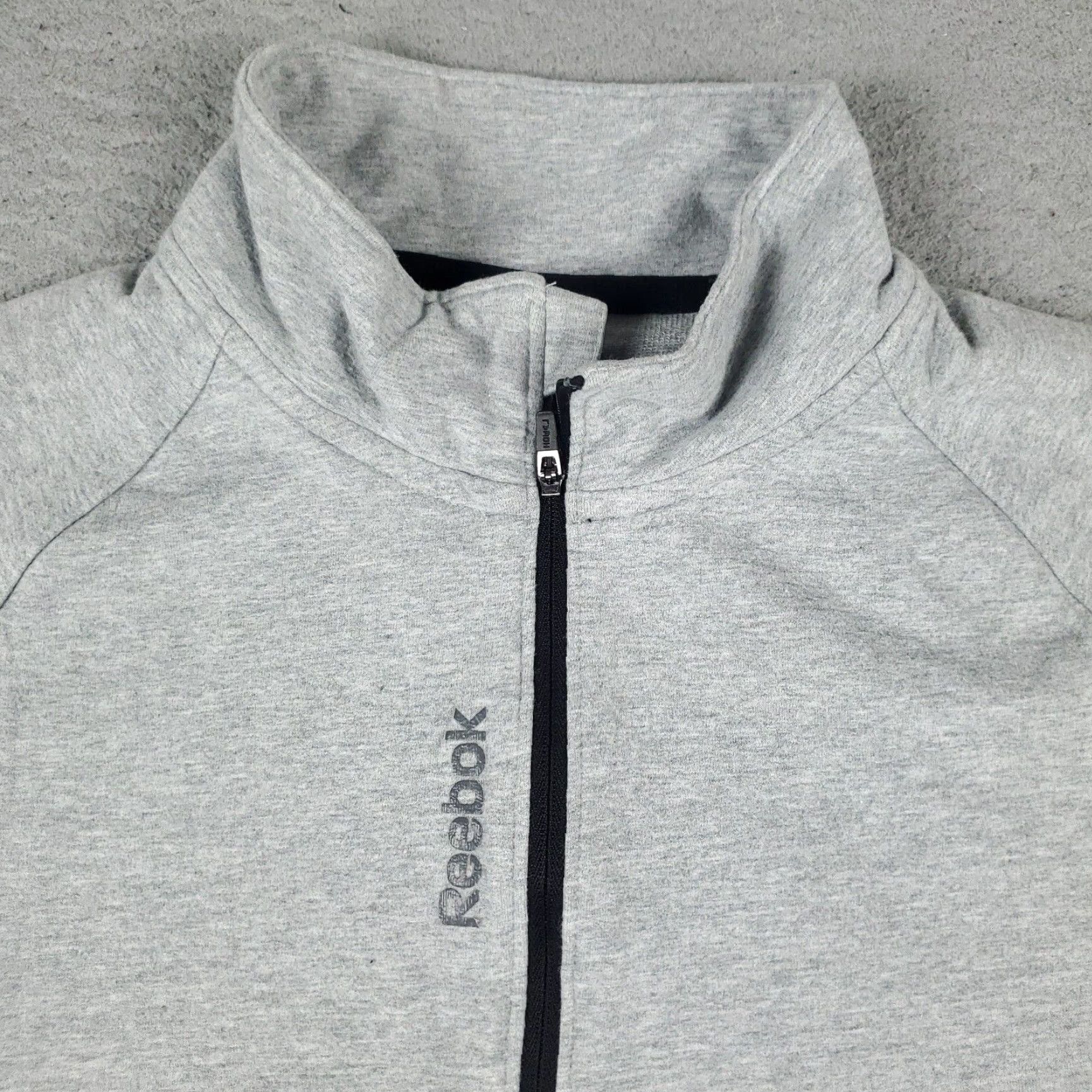 Reebok Reebok Mens Medium Gray 1/4 Zip Casual Pullover Sweatshirt Size US M / EU 48-50 / 2 - 2 Thumbnail