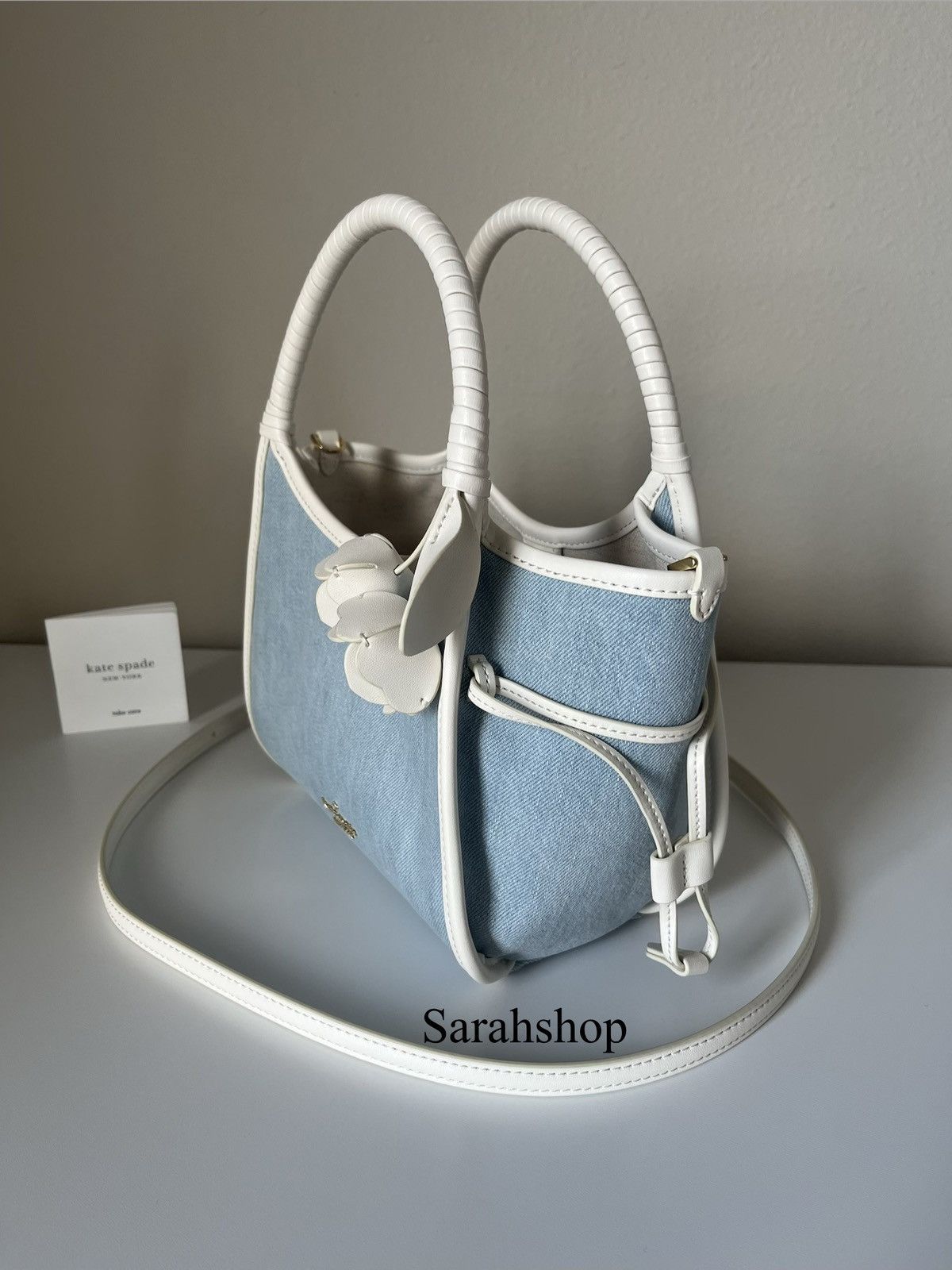 Kate Spade Kate Spade Stash Denim Floral Small Carryall Bag Size ONE SIZE - 4 Thumbnail