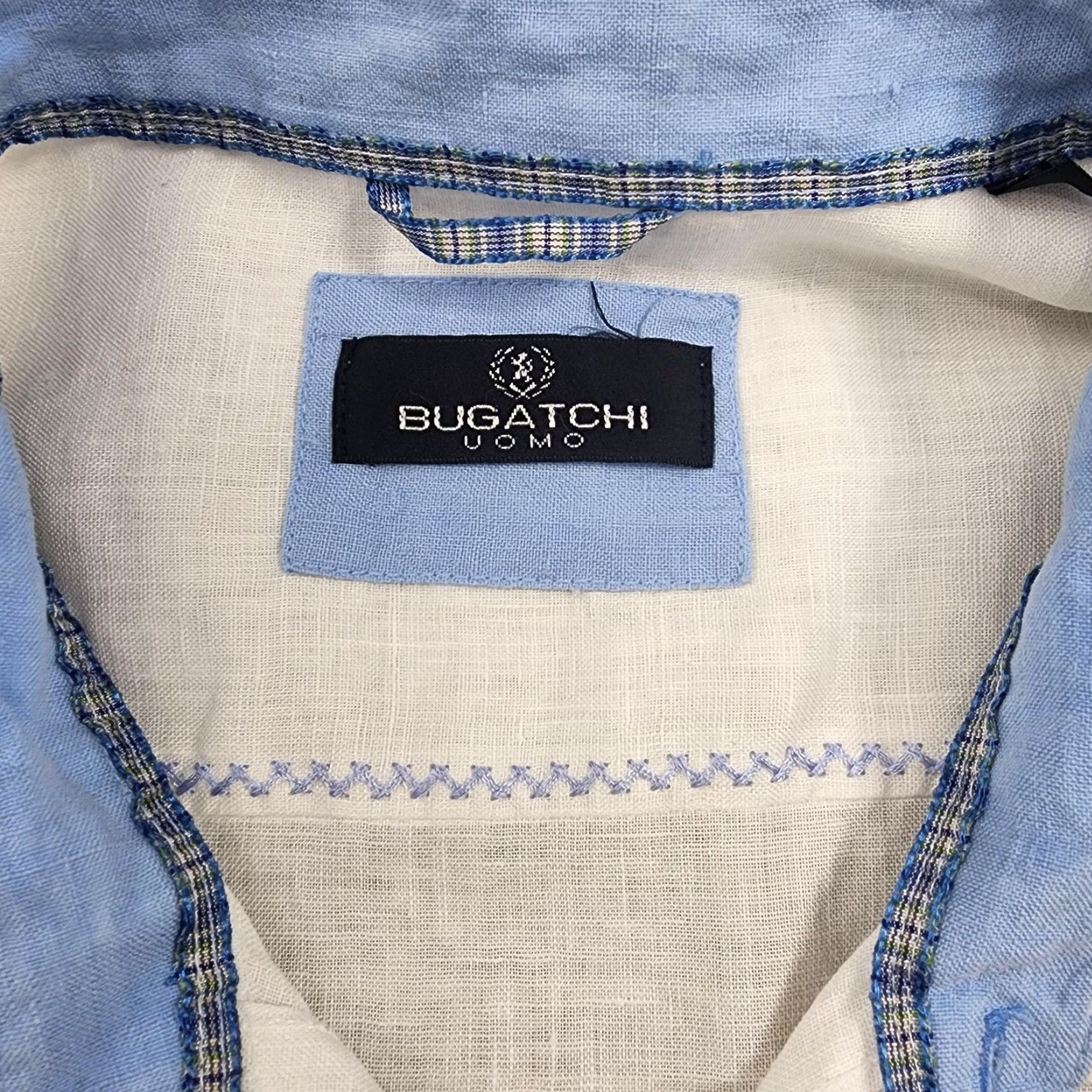 BUGATCHI Bugatchi Uomo Shirt Mens 2XL White Linen Long Sleeve Embroidered Button Up Size US XXL / EU 58 / 5 - 5 Thumbnail