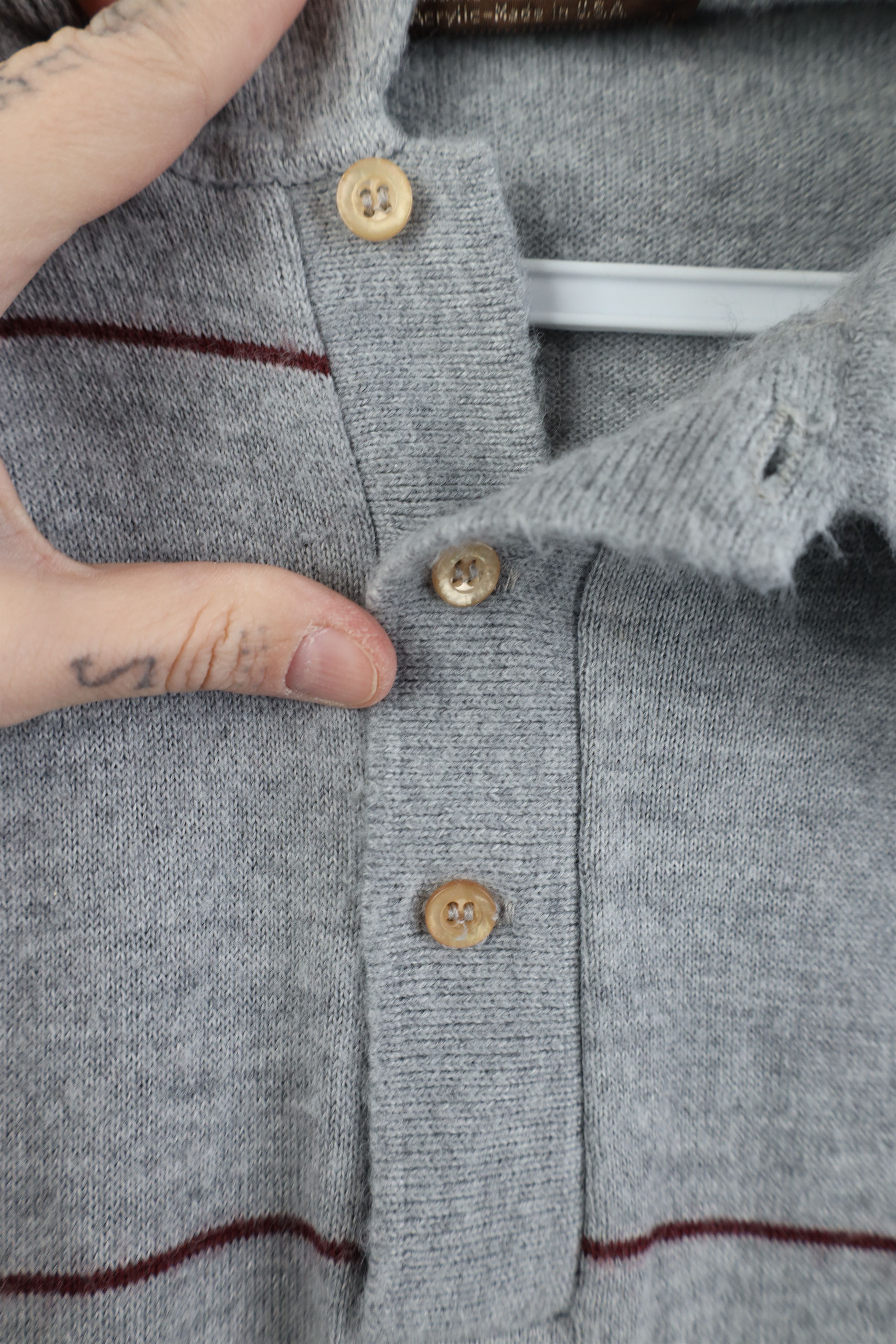 Vintage Vtg 70s Streetwear Collared Pullover Sweater Gray Plaid USA Size US XL / EU 56 / 4 - 4 Thumbnail