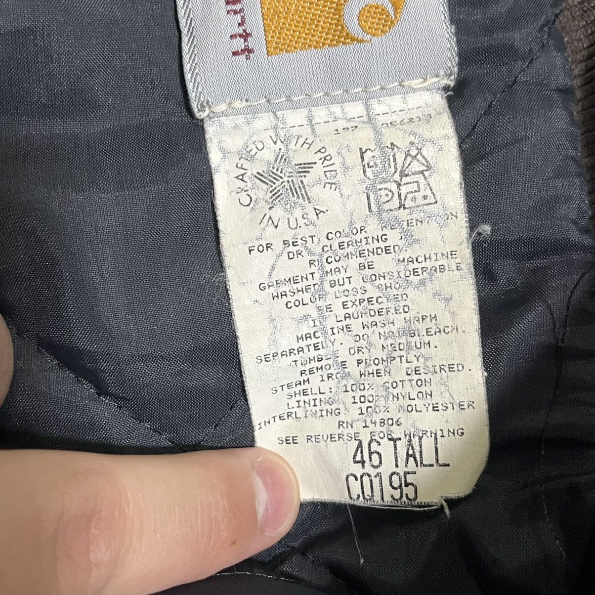 Carhartt VINTAGE CARHARTT BLACK ARCTIC CHORE COAT DISTRESSED LARGE Size US L / EU 52-54 / 3 - 9 Thumbnail