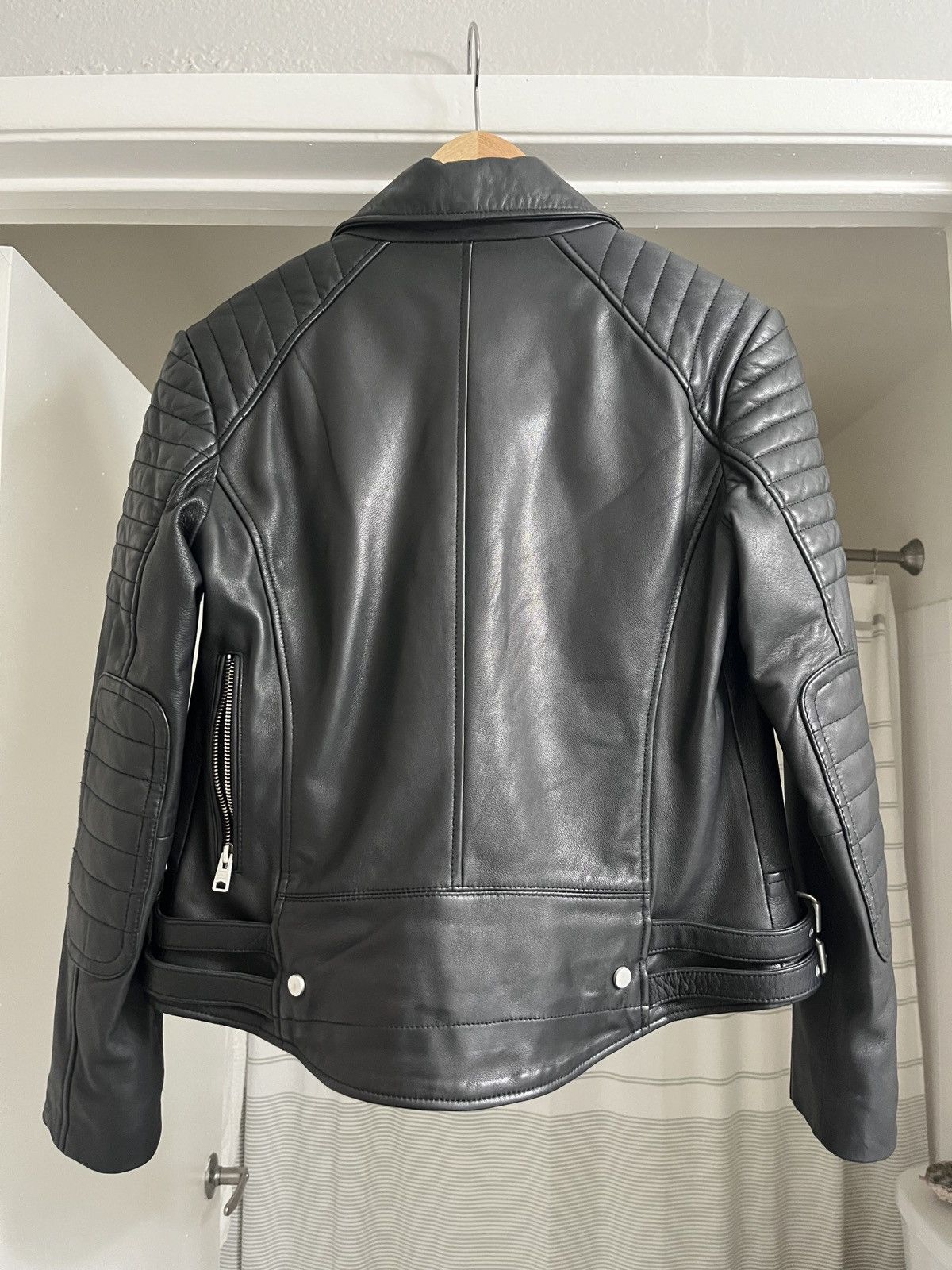 Allsaints Leoni Leather Biker Jacket Size M / US 6-8 / IT 42-44 - 3 Thumbnail