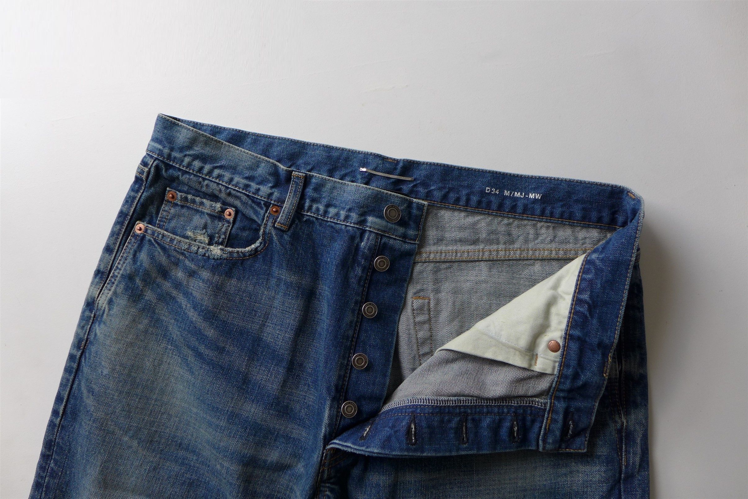 Saint Laurent Paris Saint Laurent D34 Mick Jeans -- Authentic Vintage Blue Denim Size US 32 / EU 48 - 8 Thumbnail