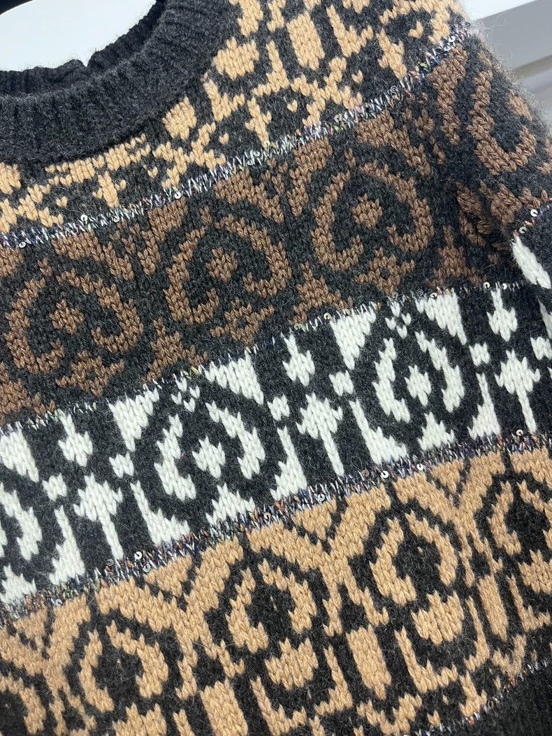 Other Chanel Snow series color-blocked wool knitted dress Size XXS / US 00 / IT 34 - 2 Thumbnail