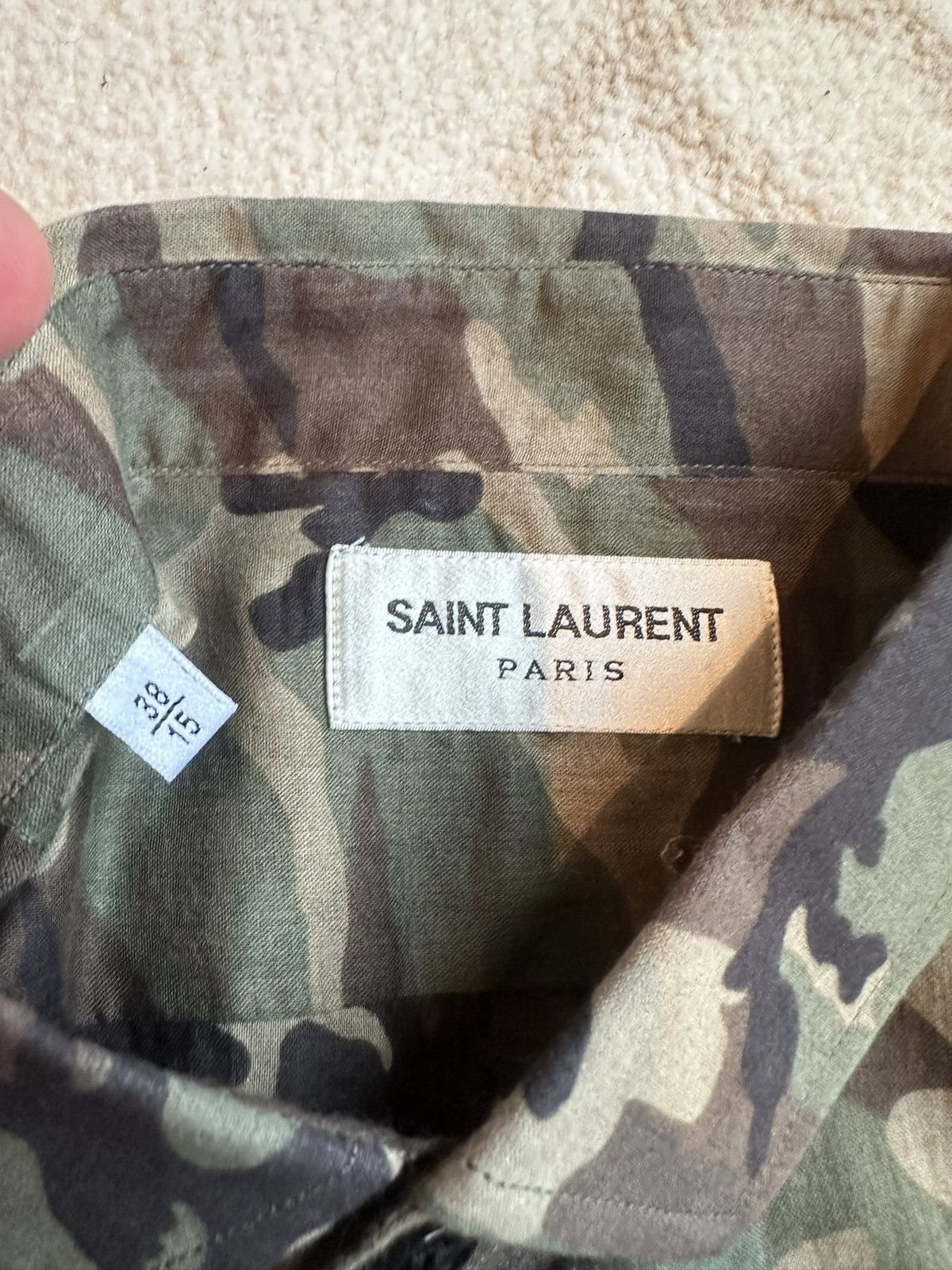 Saint Laurent Paris SS16 Saint Laurent camouflage camo shirt 😍 38 Size US M / EU 48-50 / 2 - 18 Thumbnail