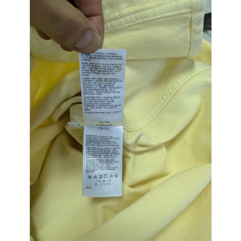 Bottega Veneta o1rshd1 Washed Coloured Denim Shirt in Banana Size US M / EU 48-50 / 2 - 18 Thumbnail