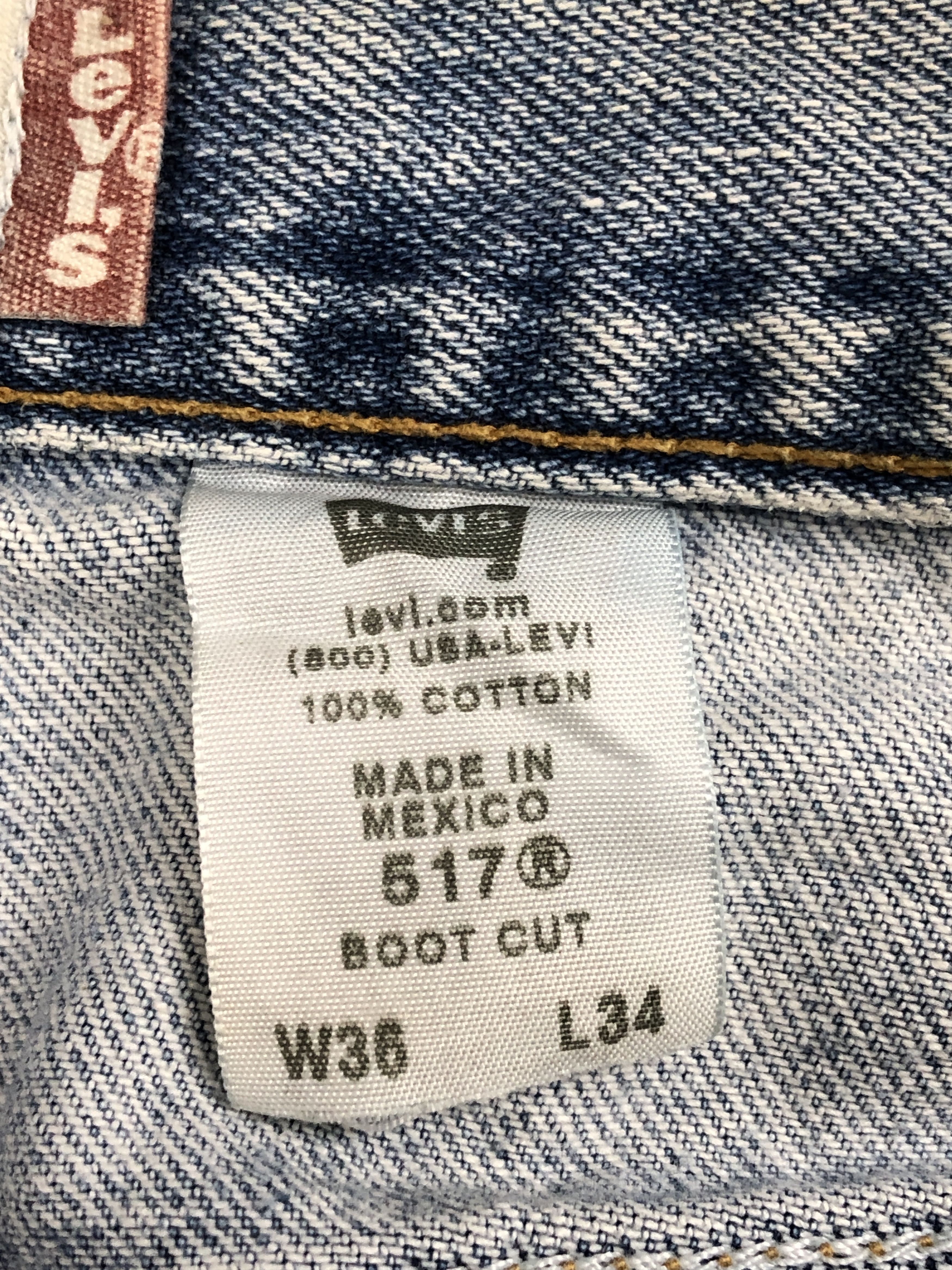 Levi's light Wash Vintage Levis 517 Flared Bootcut Jeans DP2452 Size US 35 - 8 Thumbnail