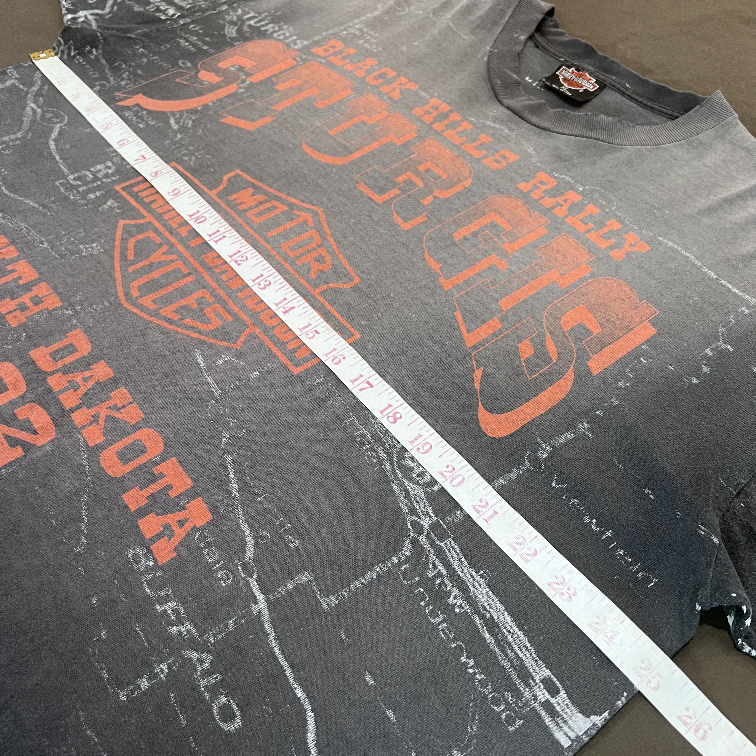 Harley Davidson Vintage 90s Harley Davidson All Over Print XL Thrashed Faded Size US XL / EU 56 / 4 - 18 Thumbnail