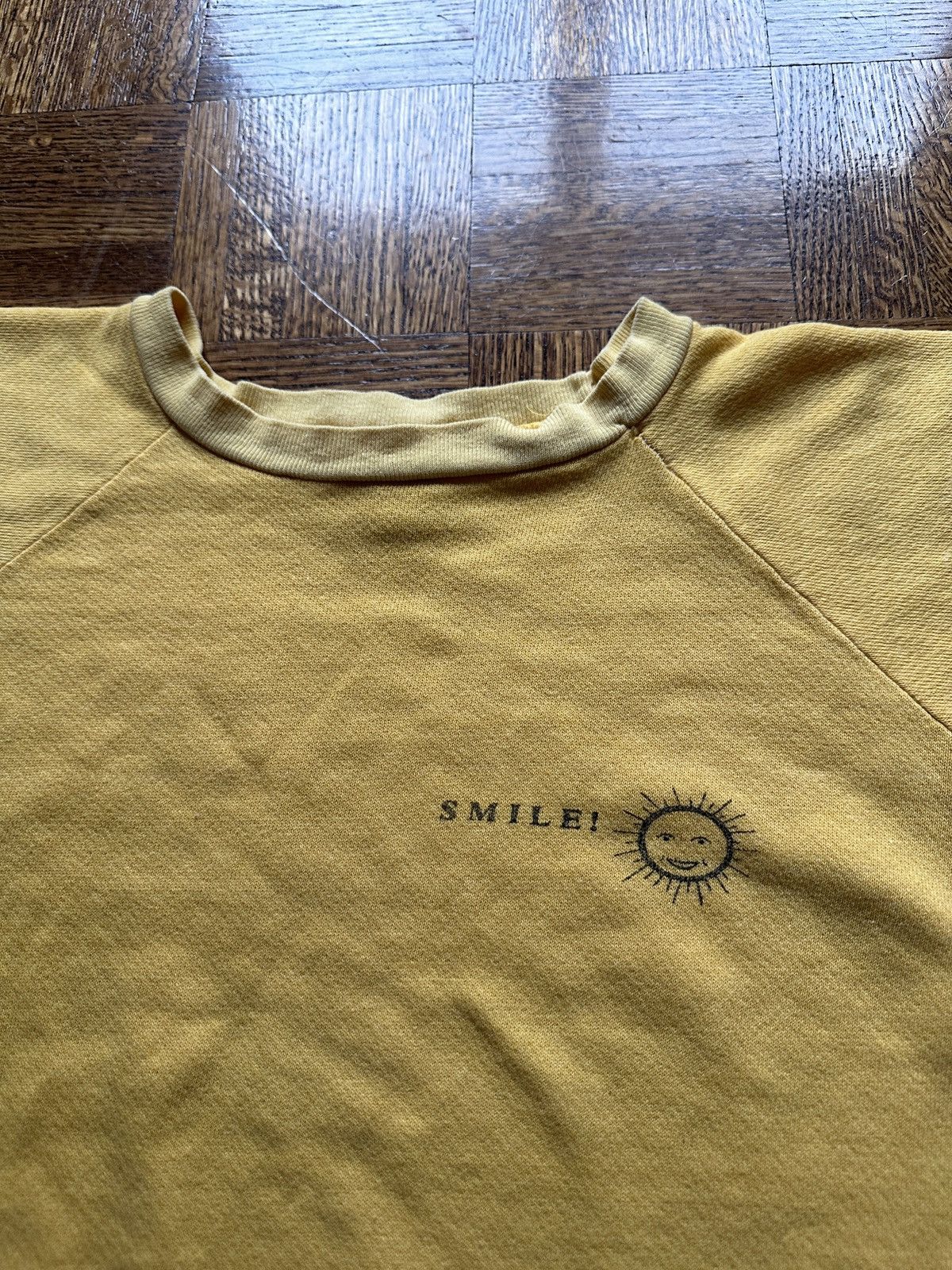 Vintage Vintage 60s Smile! Sun Raglan Short Sleeve Sweatshirt Size US M / EU 48-50 / 2 - 2 Thumbnail