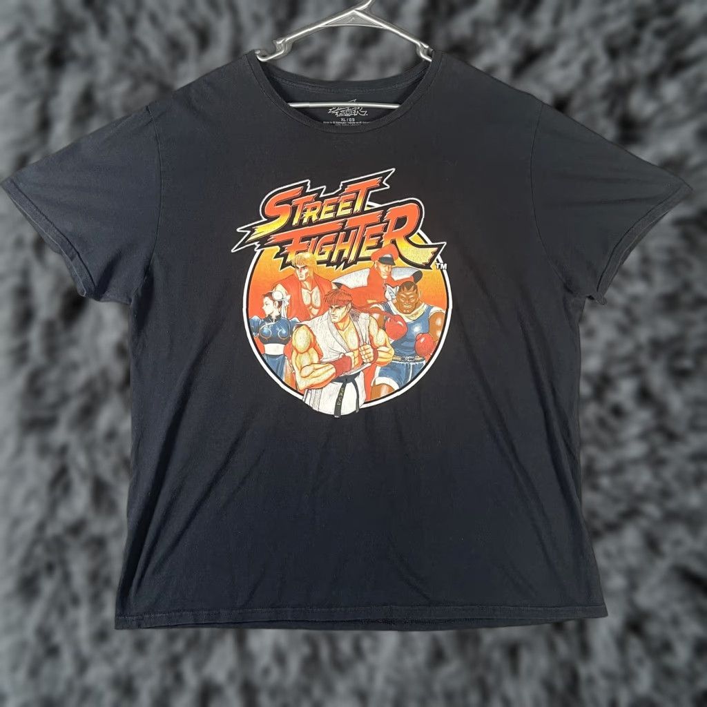 Vintage VINTAGE Street Fighter Shirt Mens XL Black Capcom Video Game Graphic Tee Chun Li Ryu Ken Guile Balrog Size US XL / EU 56 / 4 - 1 Thumbnail