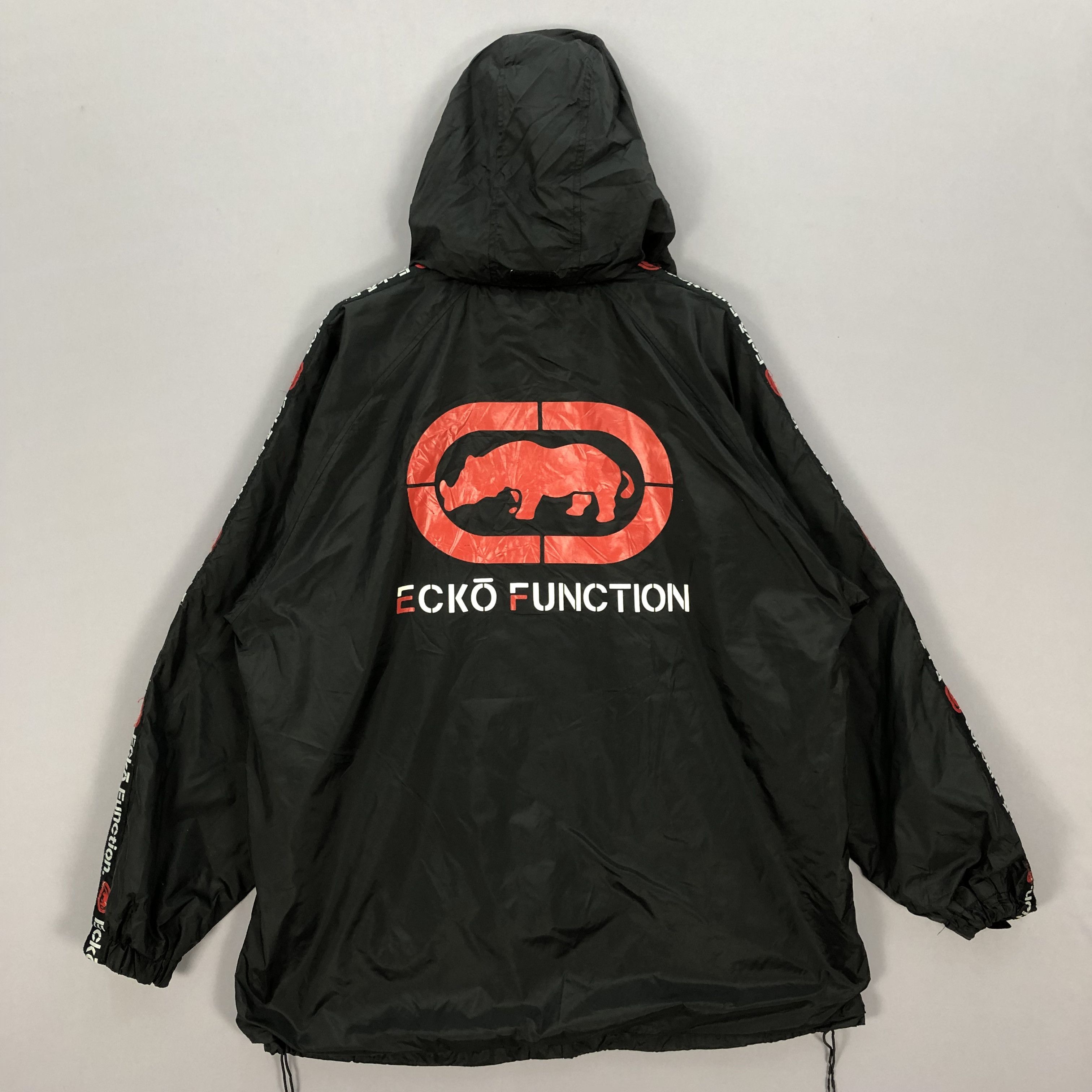 Ecko Unltd. × Vintage Vintage Ecko Function Hoodie Windbreaker Nylon Jacket Size US XL / EU 56 / 4 - 3 Thumbnail