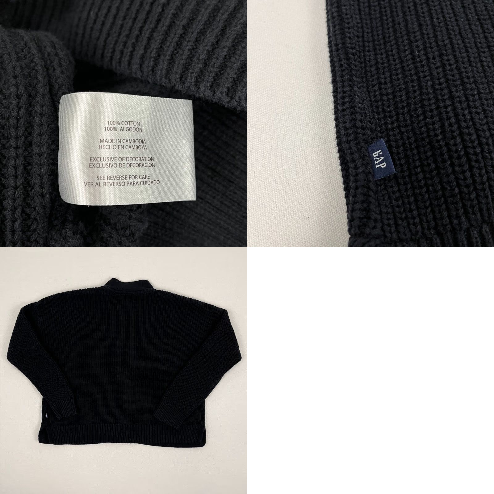Gap GAP Cardigan Sweater Women L / XL Dark Navy Blue Knit Academia Grandma Core Prep Size XL / US 12-14 / IT 48-50 - 8 Thumbnail