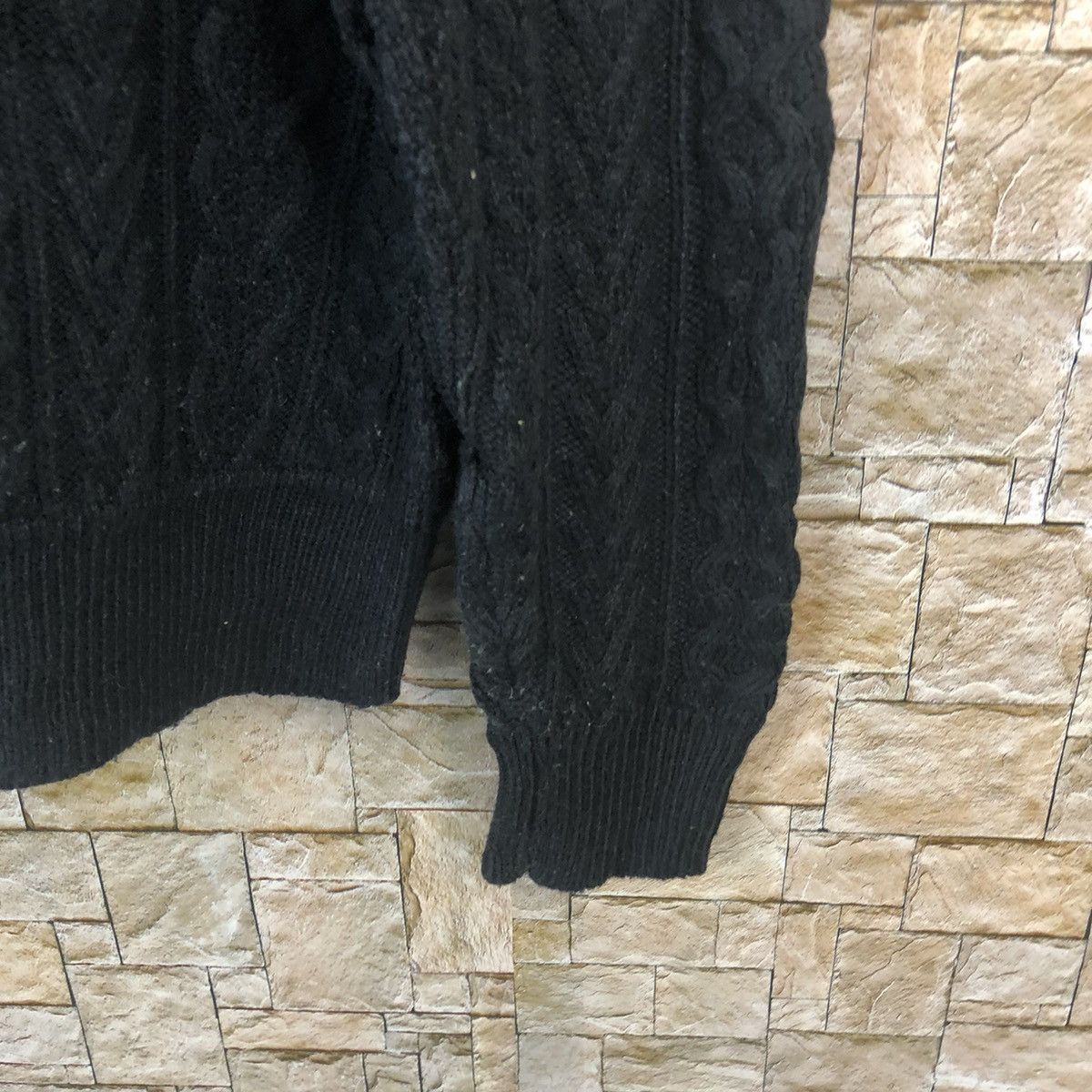 Homespun Knitwear × Japanese Brand Uniqlo Dark Blue cable Knitwear #A758 Size US XL / EU 56 / 4 - 8 Thumbnail