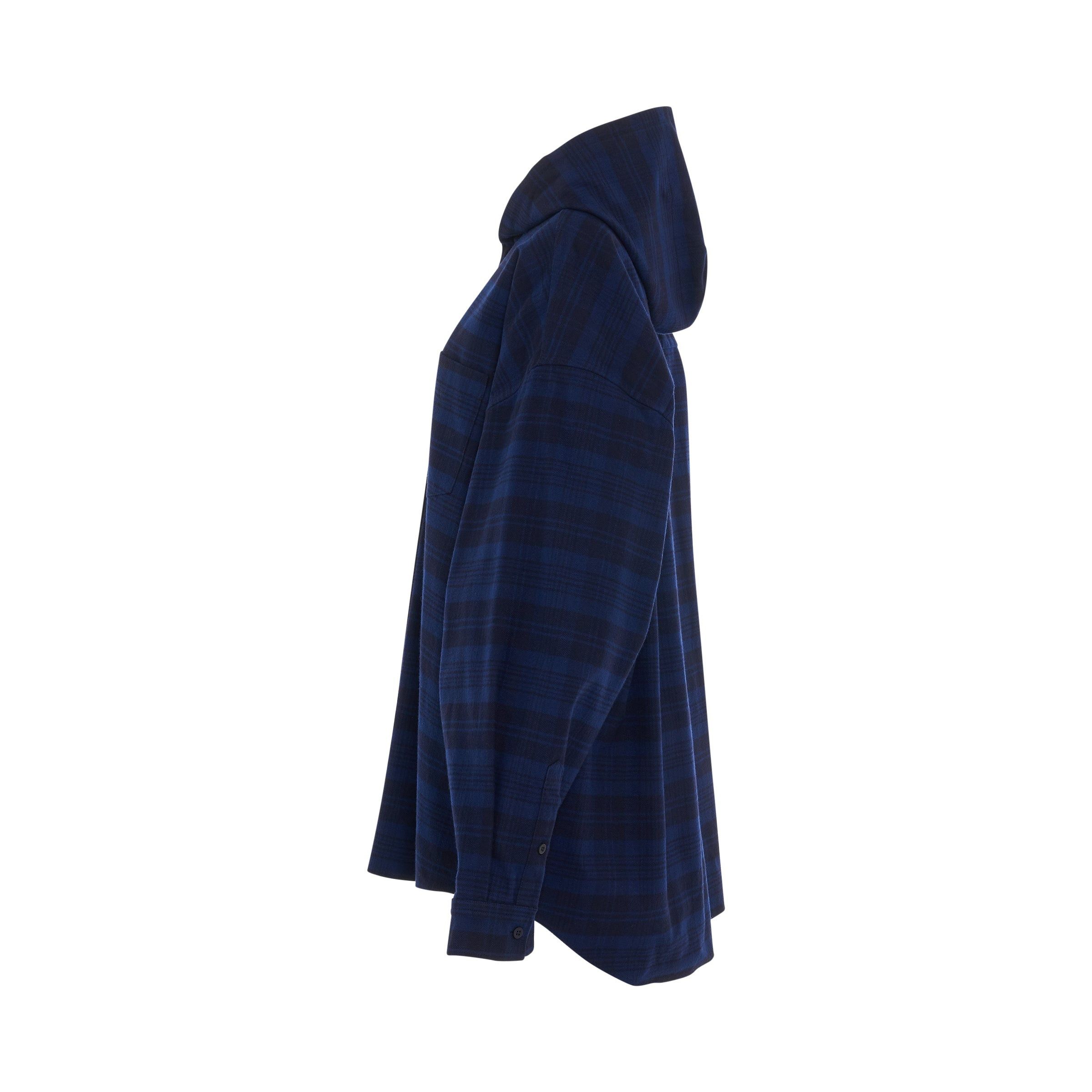 o1w1db10425 Hooded Shirt in Blue/Navy