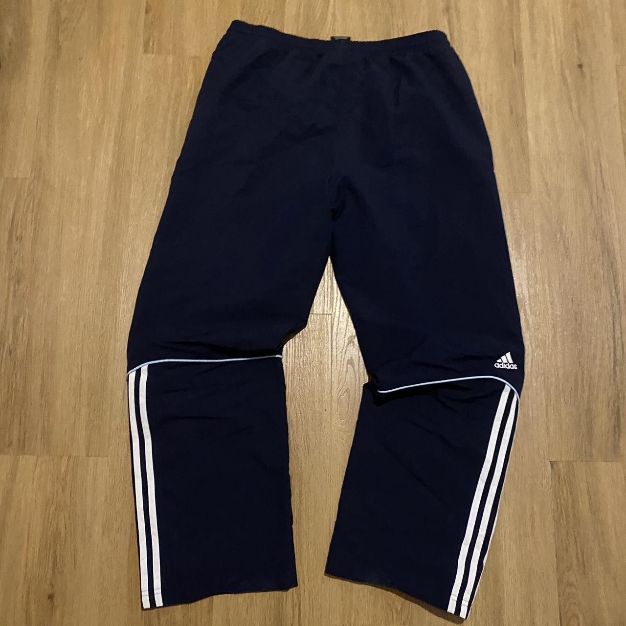 Adidas 2000s Navy and white Adidas track pants with Size US 32 / EU 48 - 2 Thumbnail
