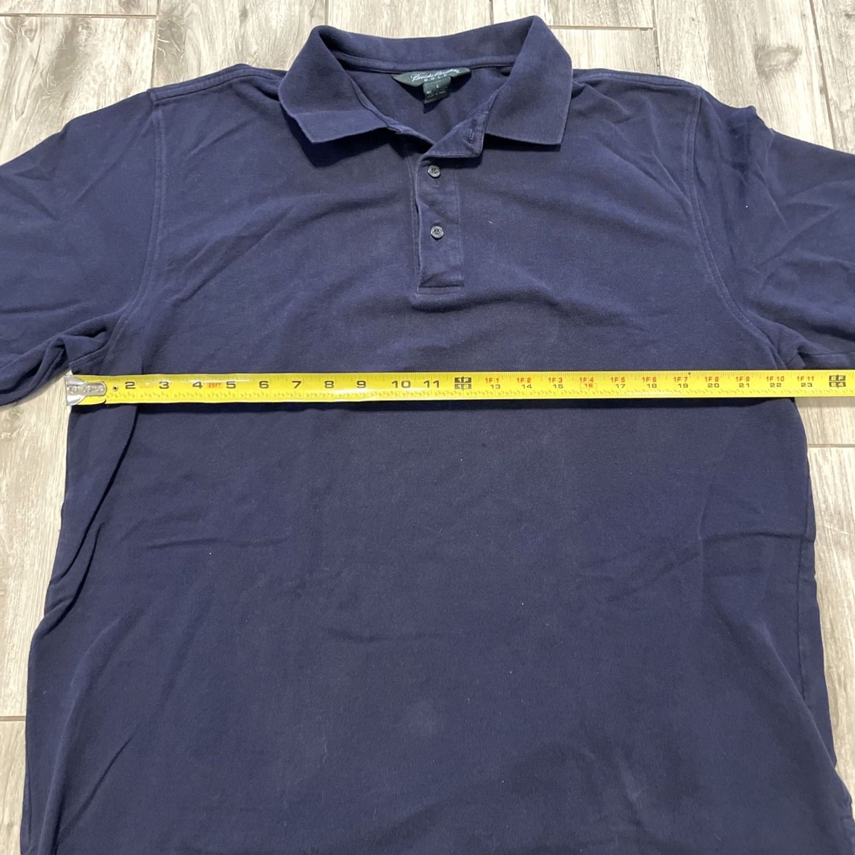 Brooks Brothers BROOKS BROTHERS Polo Short Sleeve Navy Blue L 100% pima Cotton Golf Mens Regular Size US L / EU 52-54 / 3 - 4 Thumbnail