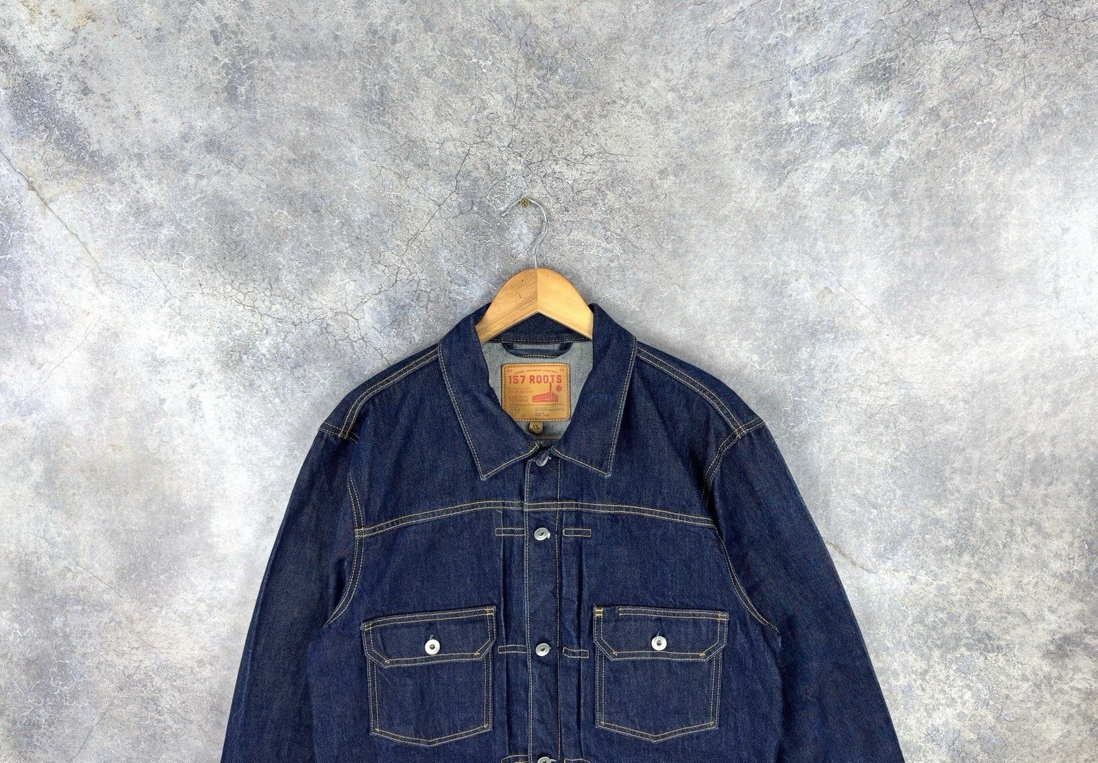 Roots 157 ROOTS J002 14.5 OZ Selvedge Raw Denim Jacket Type 1 Size US XL / EU 56 / 4 - 2 Thumbnail