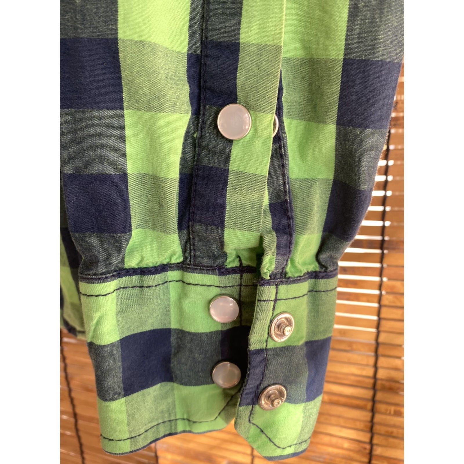 Denime Mens Medium Paper Denim & Cloth Shirt M Tequila Fishing Pearl Snap Size US M / EU 48-50 / 2 - 6 Thumbnail