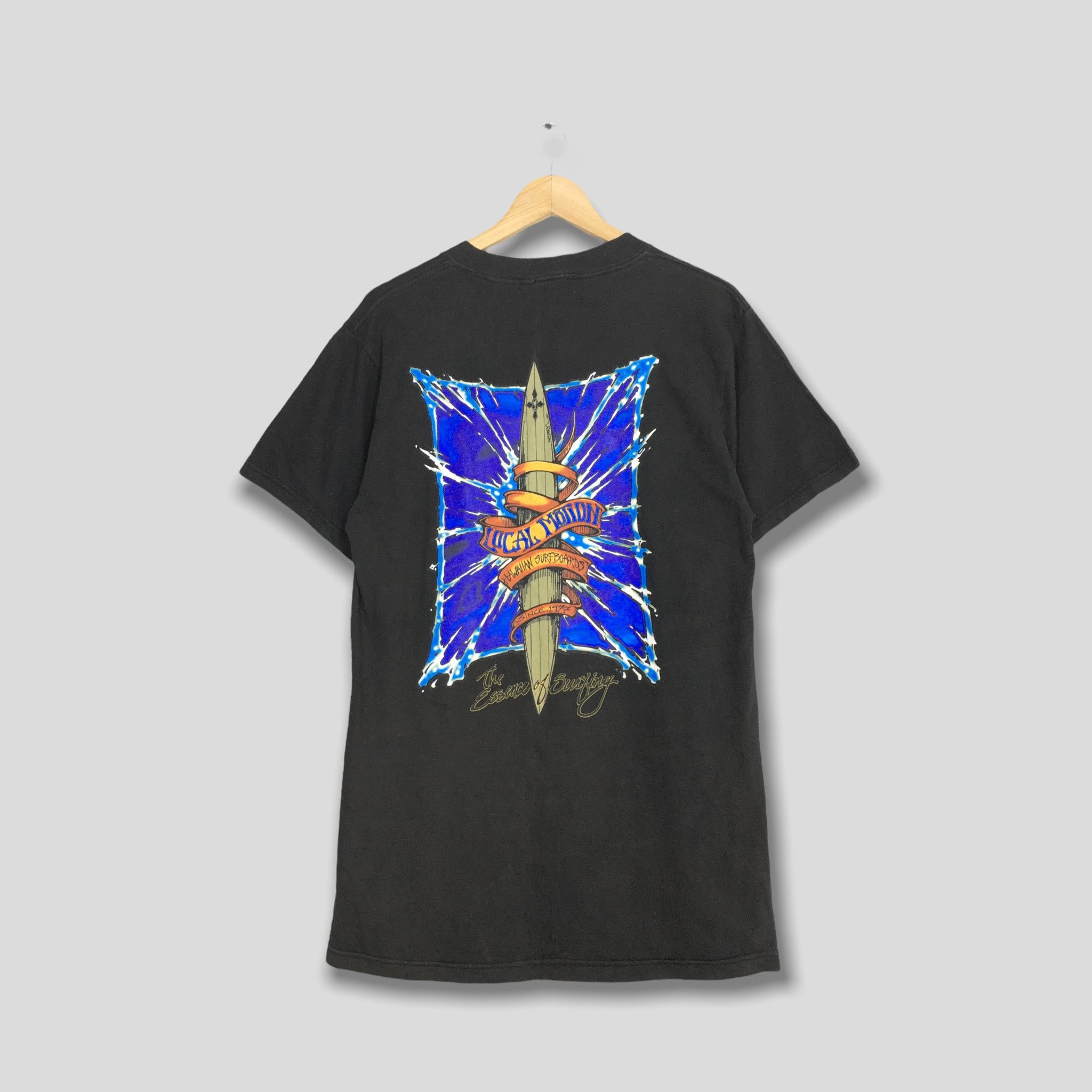 Billabong × Vintage Vintage 80's Local Motion Hawaii Surf Black Tshirt Medium Size US M / EU 48-50 / 2 - 1 Thumbnail