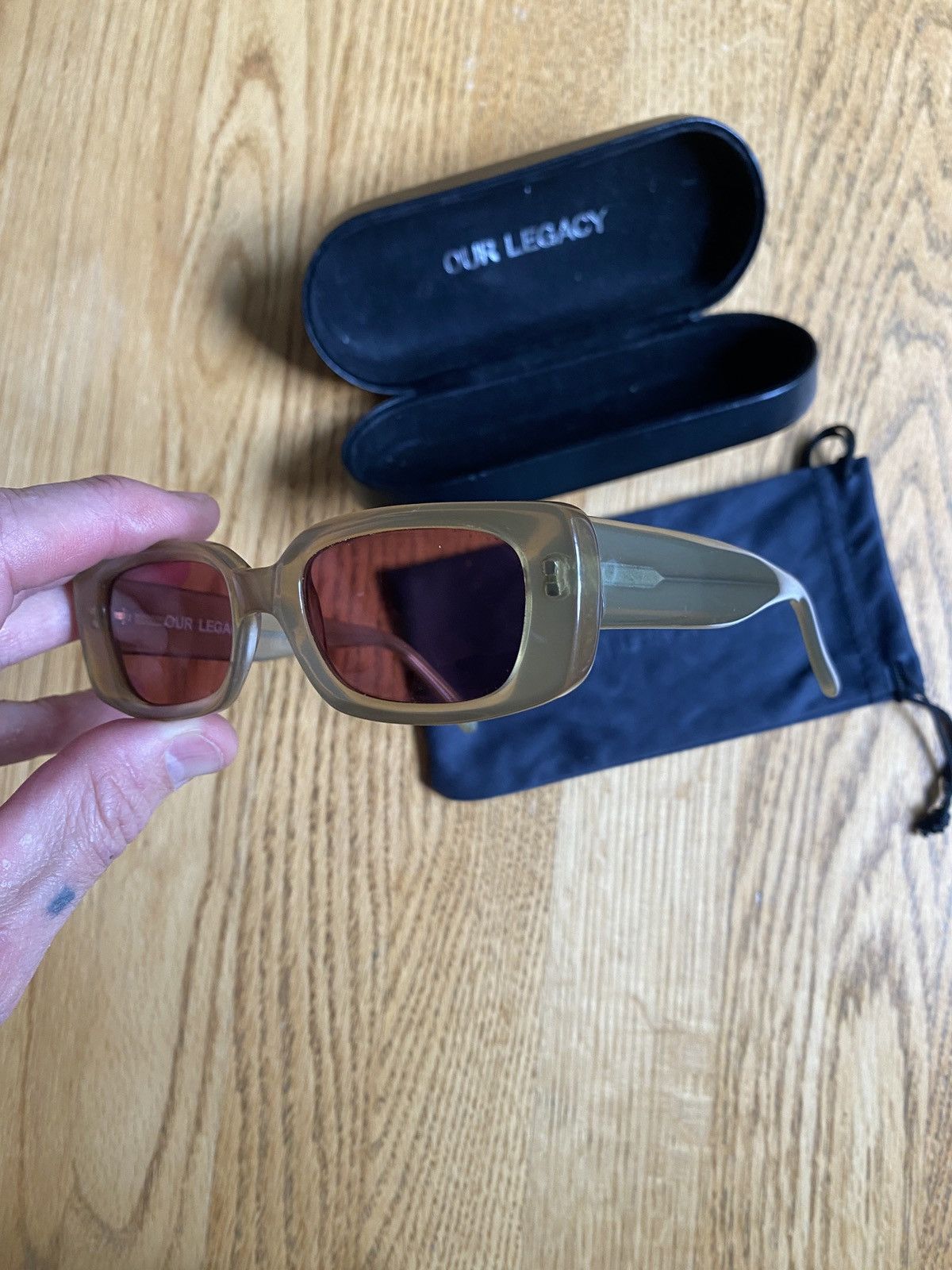 Our Legacy SAMHAIN - Clear Rose Lens Sunglasses Size ONE SIZE - 8 Thumbnail