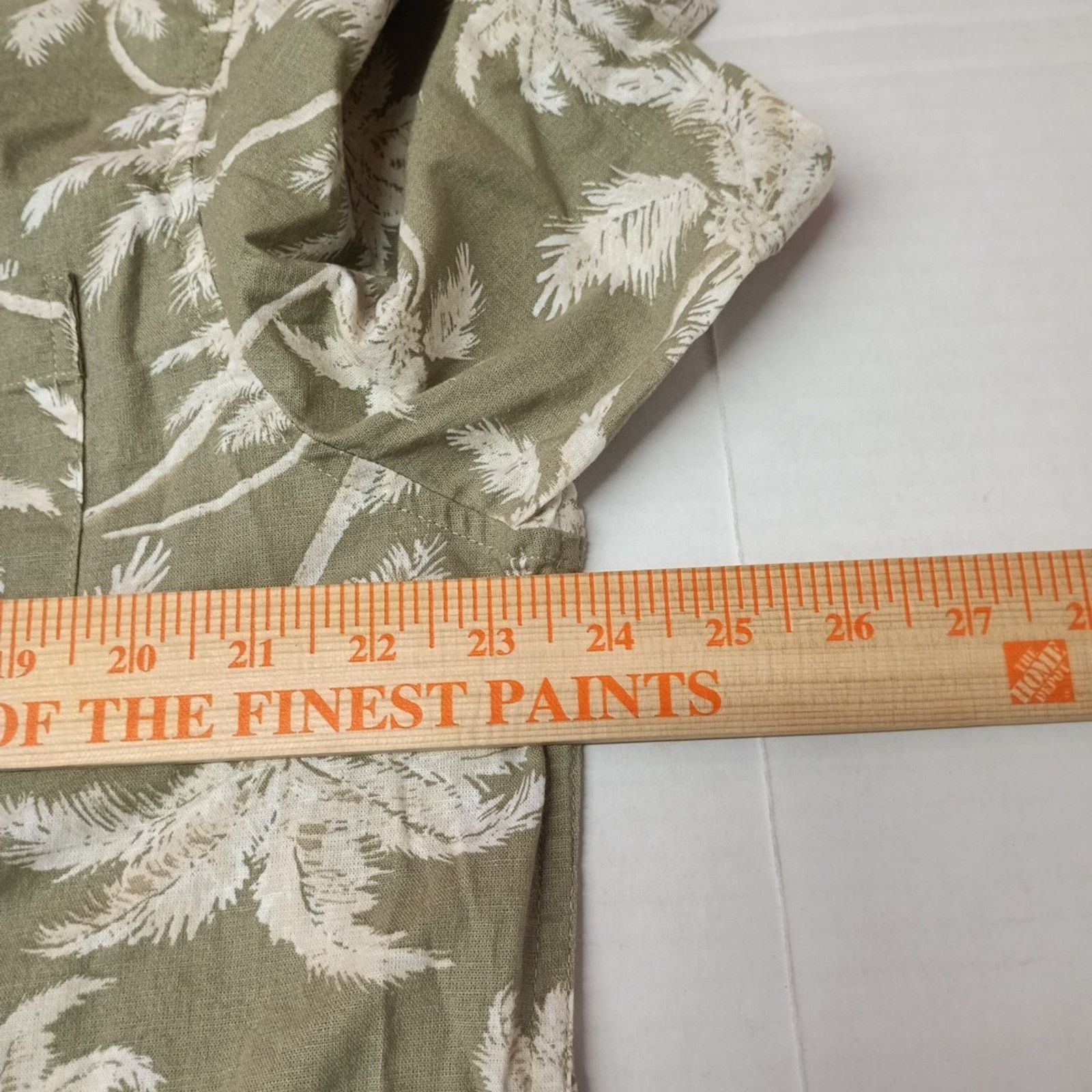 Chaps Chaps Linen Woven Shirt Men's L Light Olive Floral Print Size US L / EU 52-54 / 3 - 4 Thumbnail