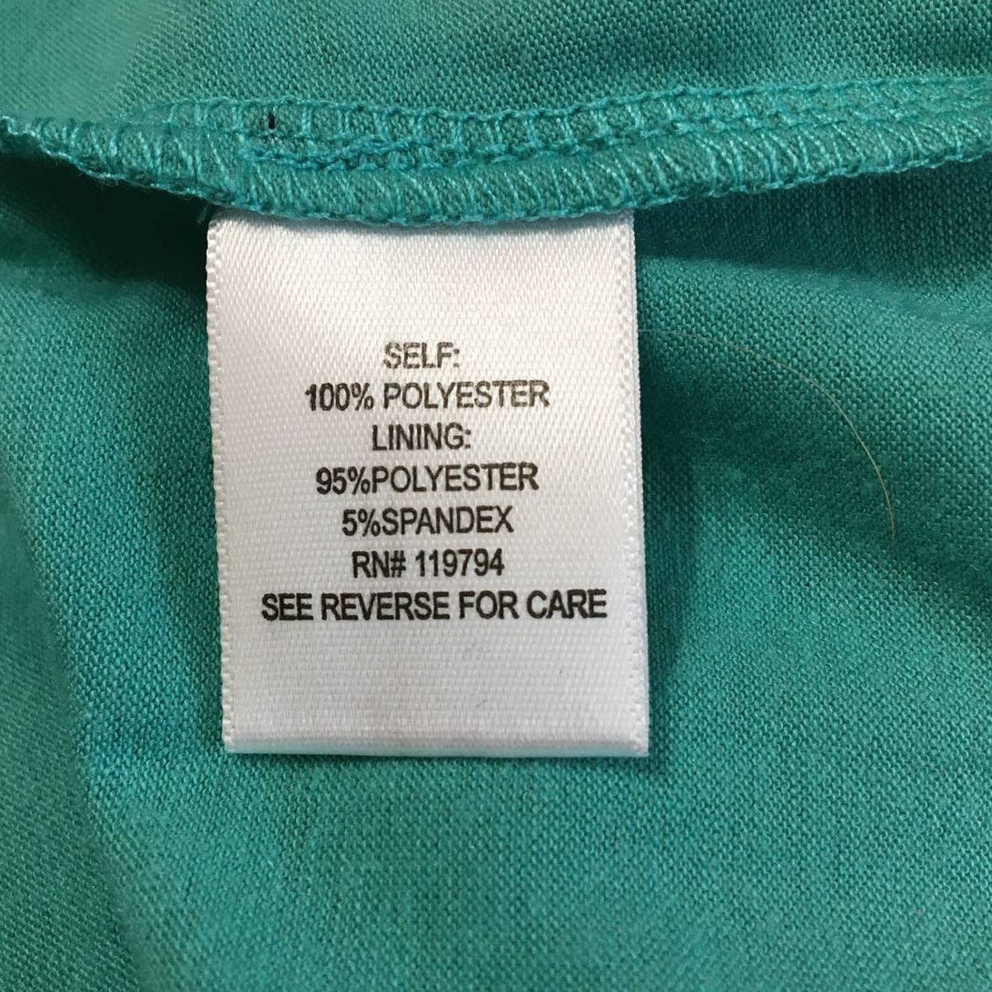 Other One World 2X Turquoise Blue W Flowing Chiffon Asymmetrical Size XXL / US 16-18 / IT 52-54 - 6 Thumbnail